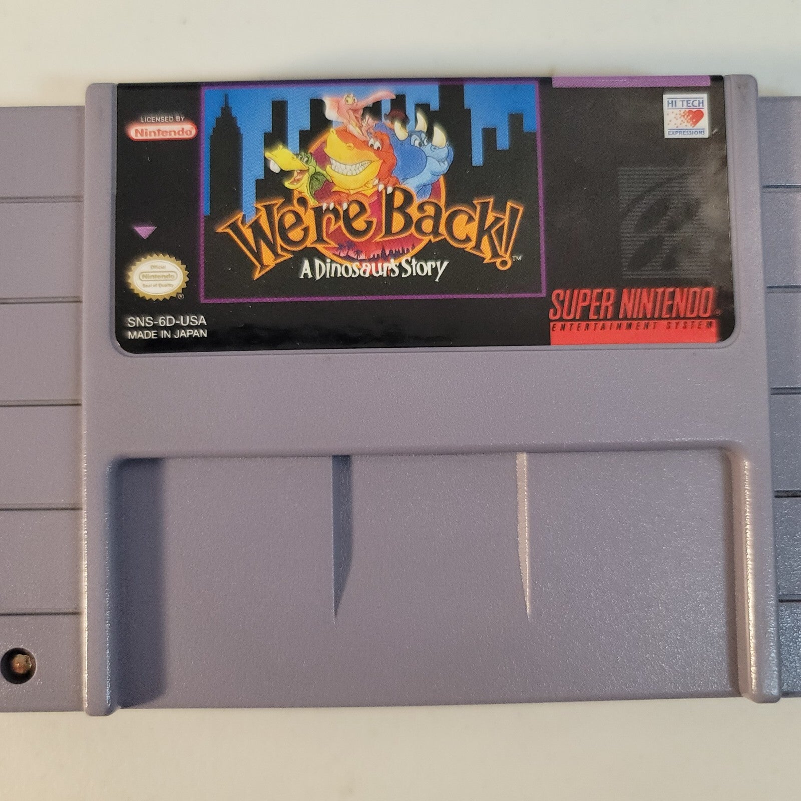 We're Back A Dinosaur's Story (Super Nintendo, 1993) Game Cartridge