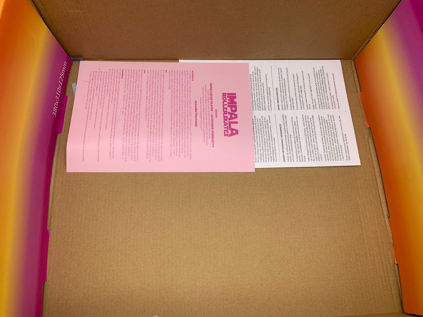 Impala Rollerskates Size 10 A126-58817 Pink/Yellow Vegan Quad Skates - New