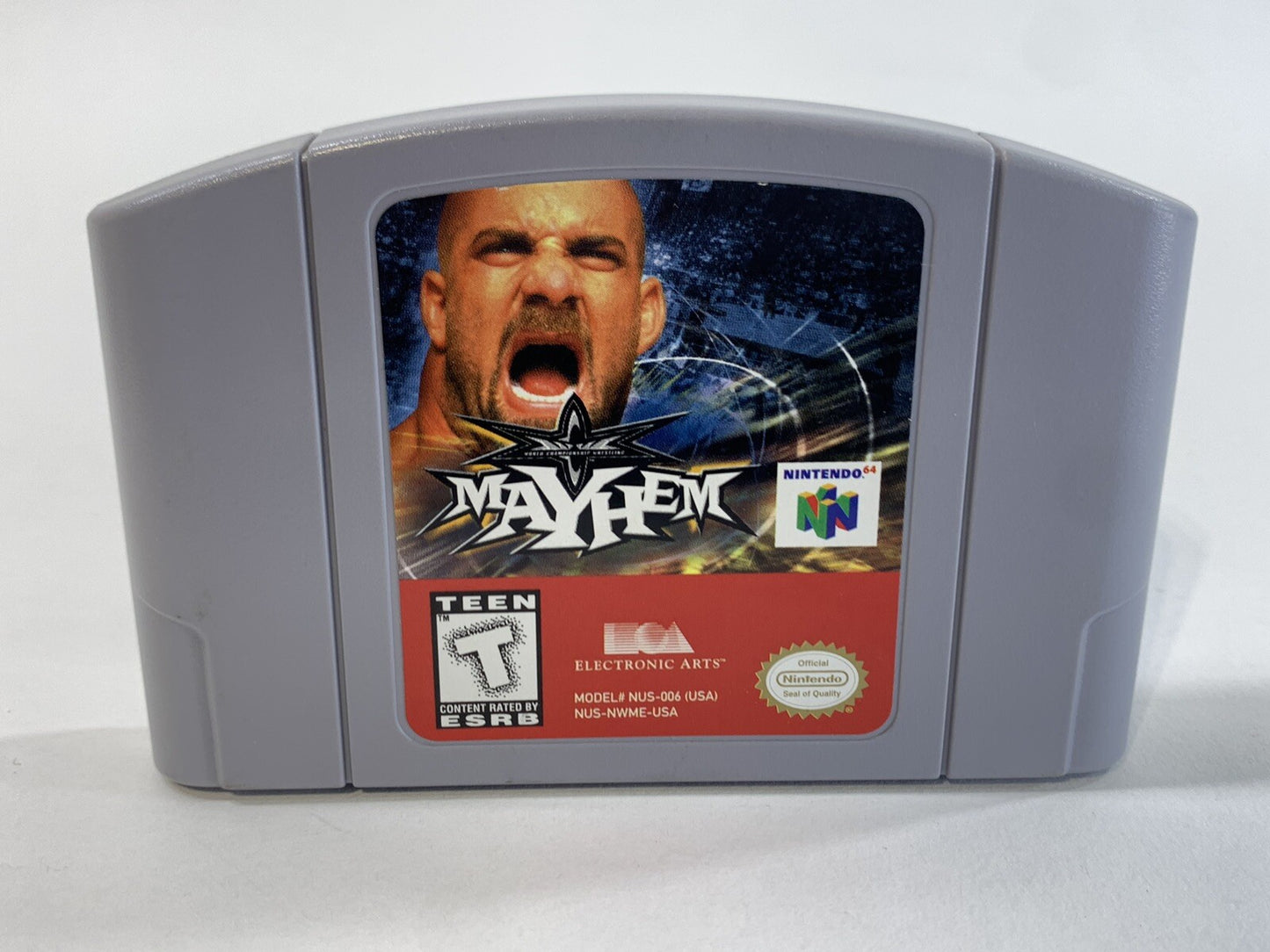 WCW Mayhem (Nintendo 64, 1999) Authentic Game Cartridge - Tested