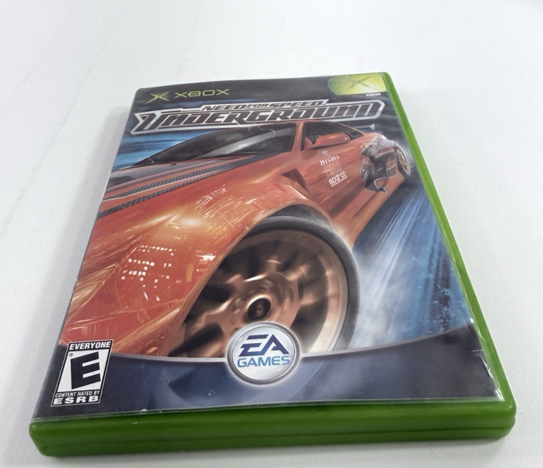 Need for Speed: Underground (Xbox, 2003) Game Case Manual Reg. Card - Tested