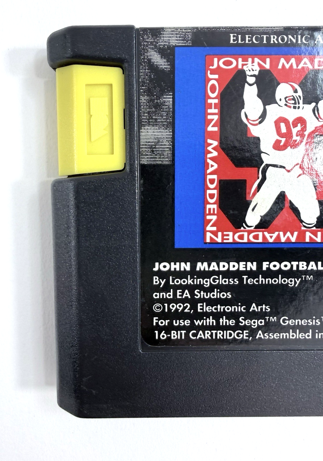 John Madden Football '93 (Sega Genesis, 1993) Game, Case, Registration, Insert