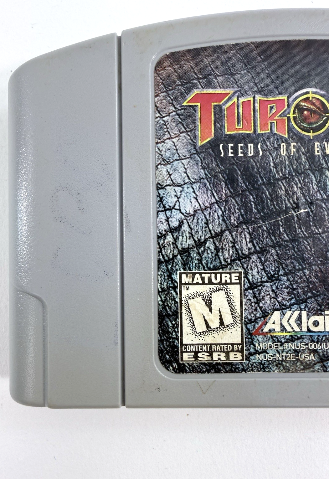 Turok 2: Seeds of Evil (Nintendo 64, 1998) Gray Cartridge - Tested and Working