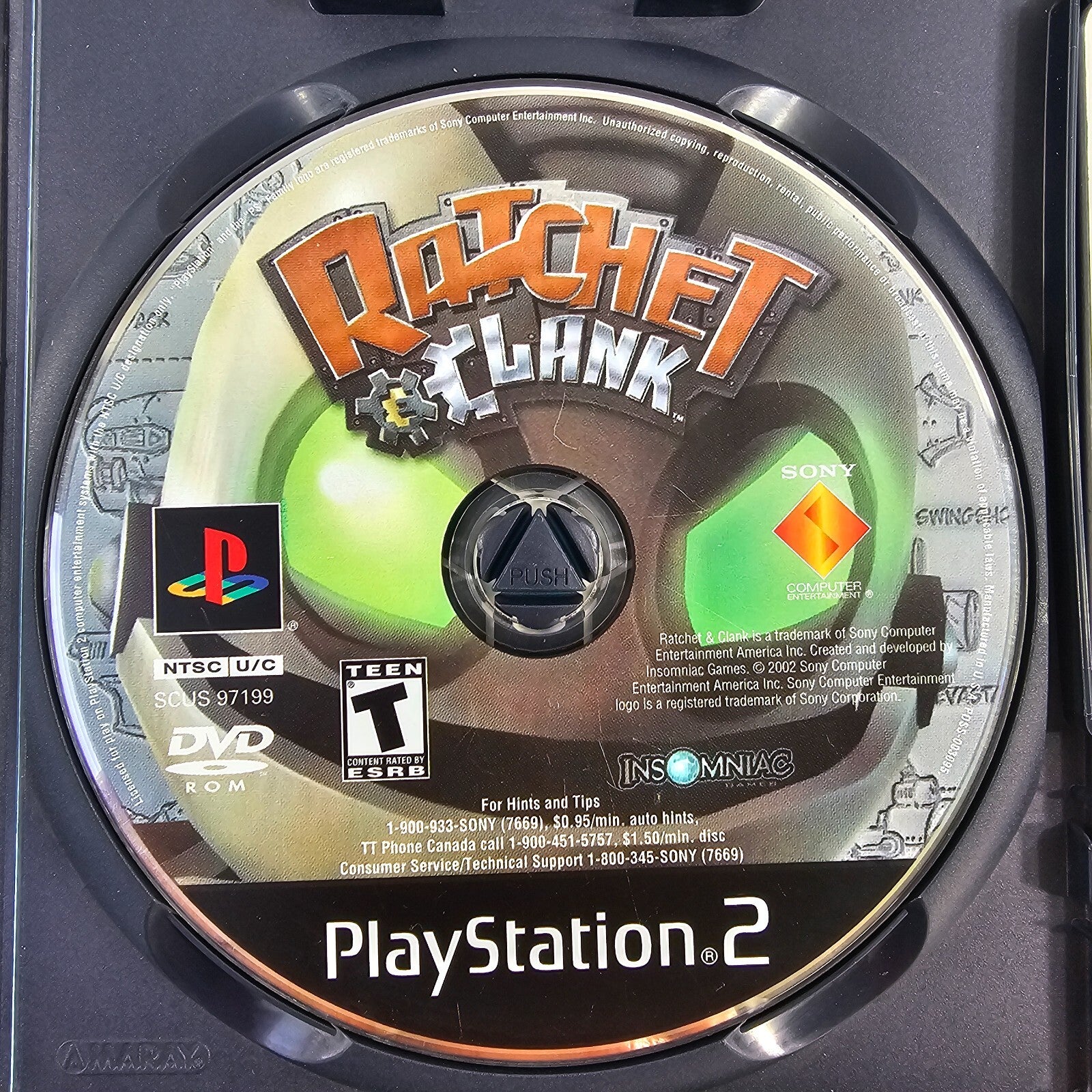 Ratchet & Clank: Up your Arsenal (PlayStation 2, 2004) Game Case Manual Insert