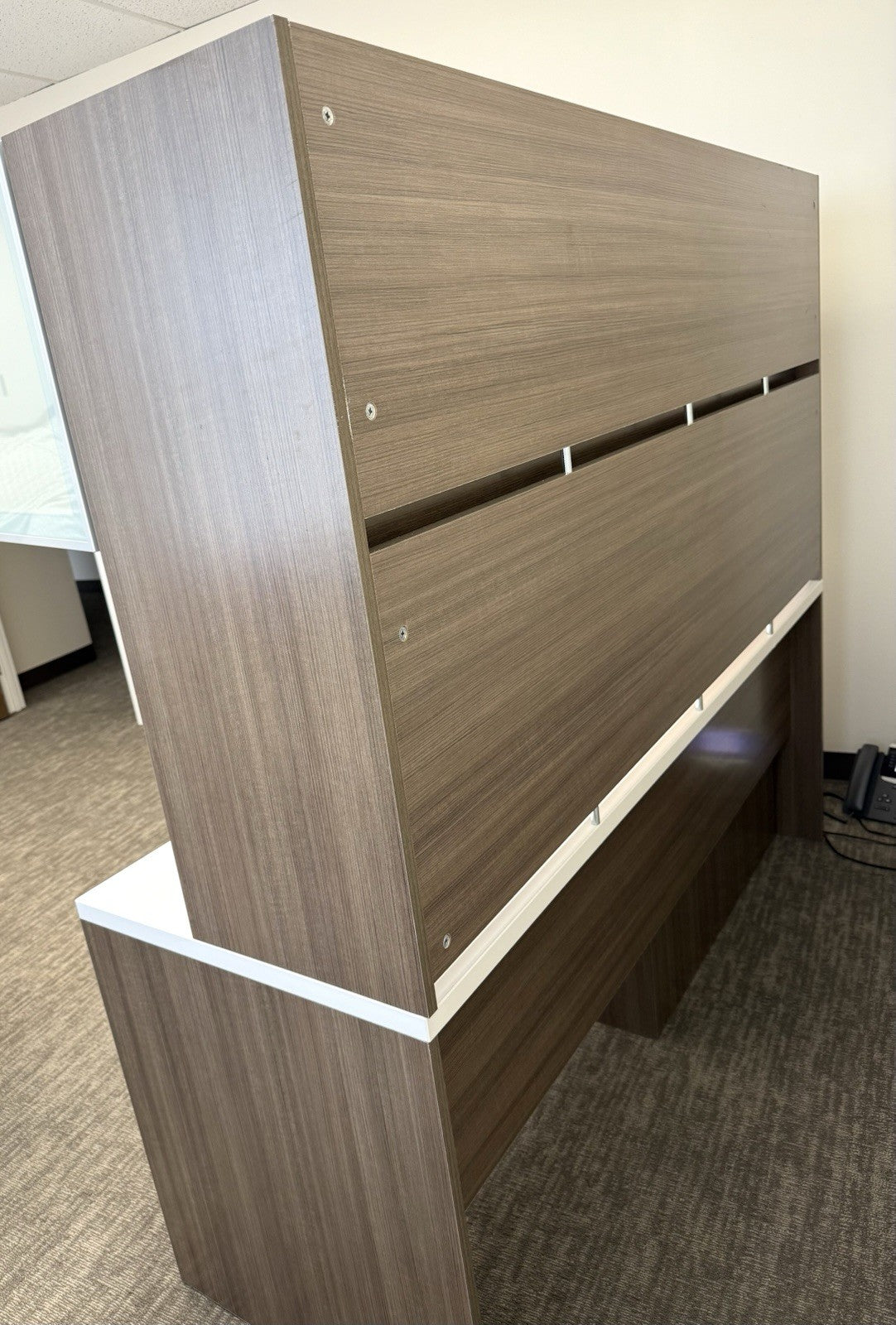 Modern 72” Executive Credenza Desk With Hutch - Local Pickup Only