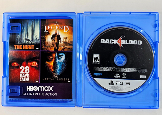 Back 4 Blood (Sony PlayStation 5, 2021) Game Case Insert - Tested