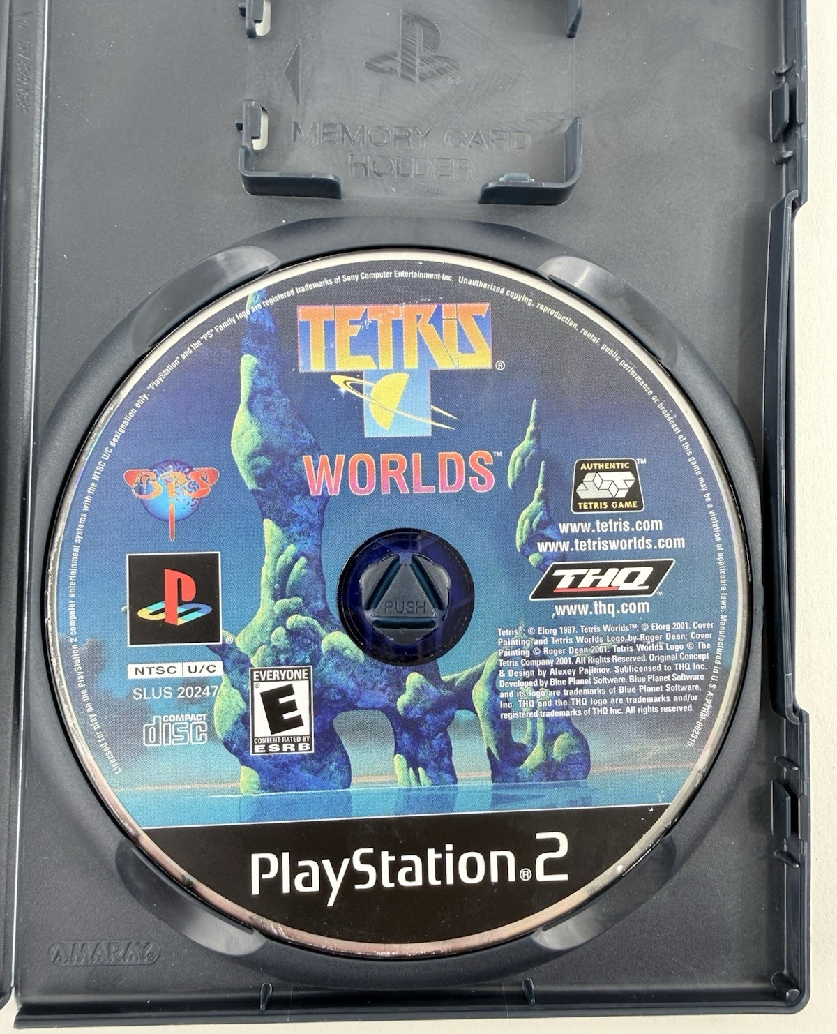 Tetris Worlds -- Roger Dean Variant (PlayStation 2, 2002) Game and Case - Tested