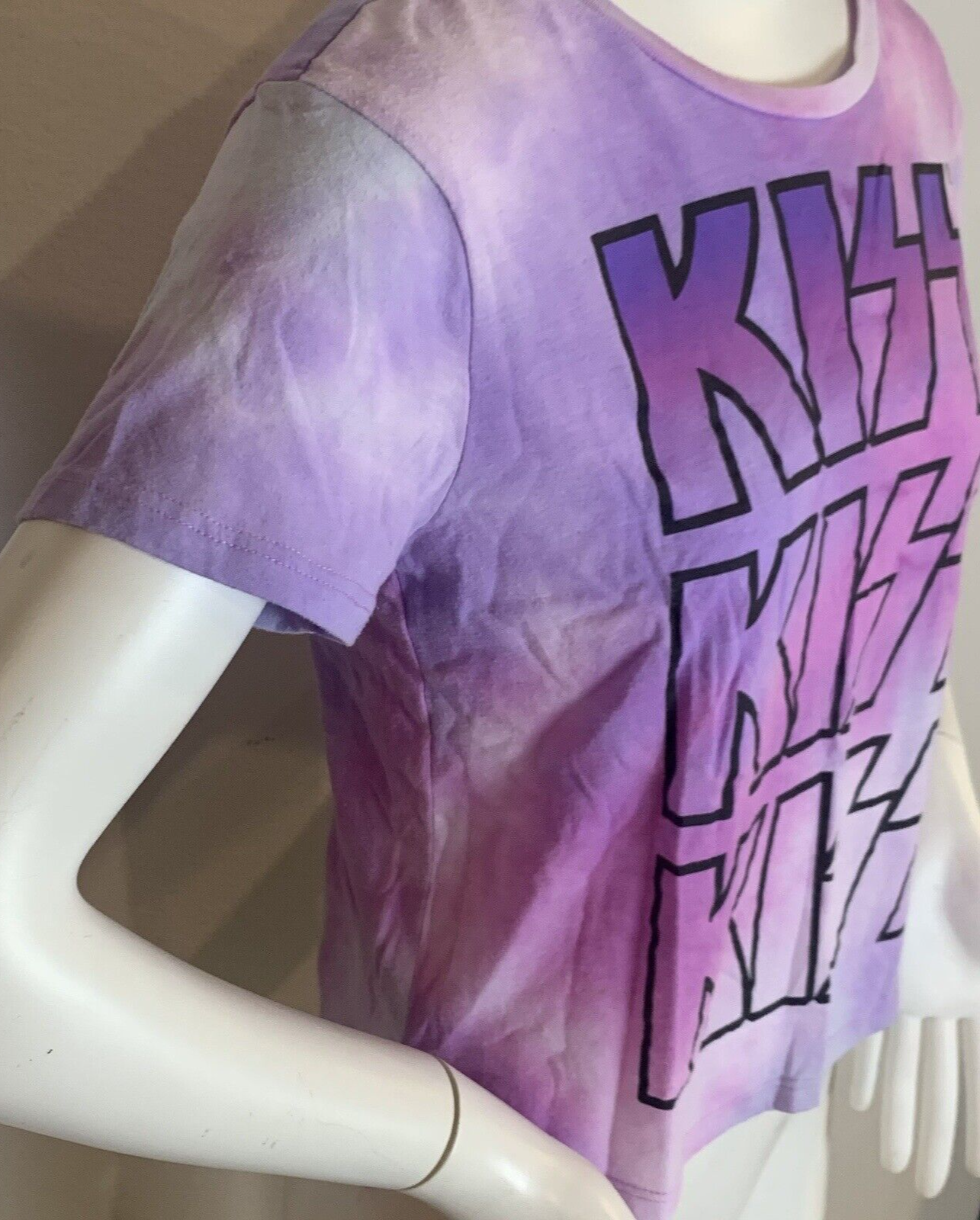 2020 KISS Officially Licensed Cropped T-shirt Tie Dye Women’s Size S (3-5)