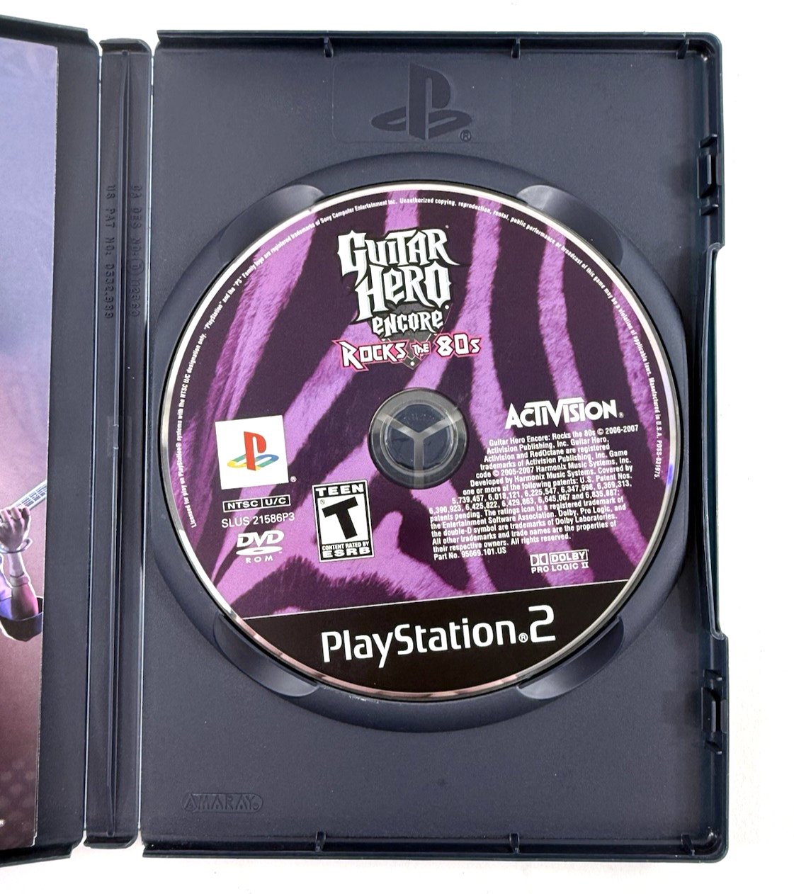 Guitar Hero Encore: Rocks the 80s (Sony PlayStation 2, 2007) Game, Case, Manual