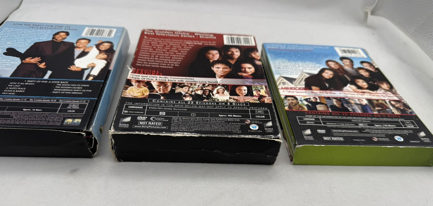 Party of Five: Seasons 1, 2, And 3 (DVD Box Set Bundle) Tested And Working