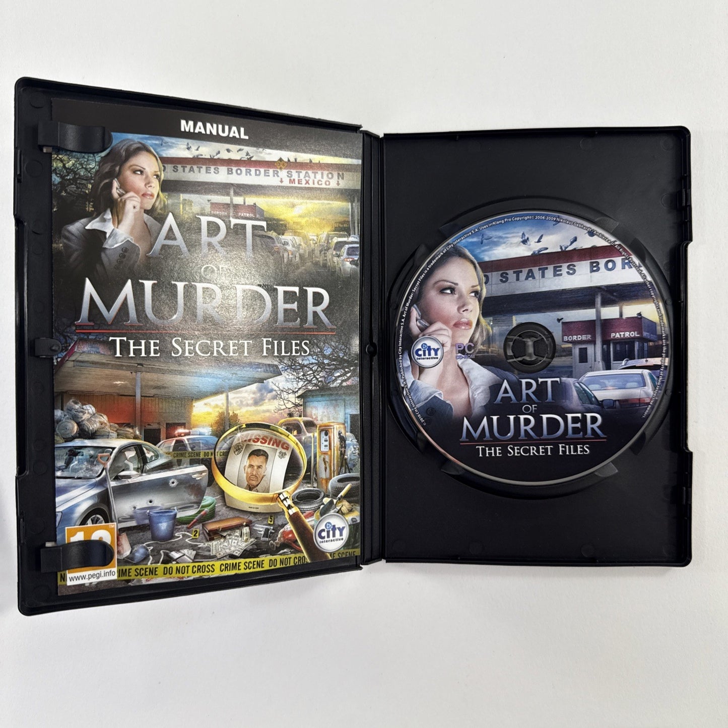 Art Of Murder: The Secret Files (PC CD, 2010) Game Case Manual Sleeve - Untested