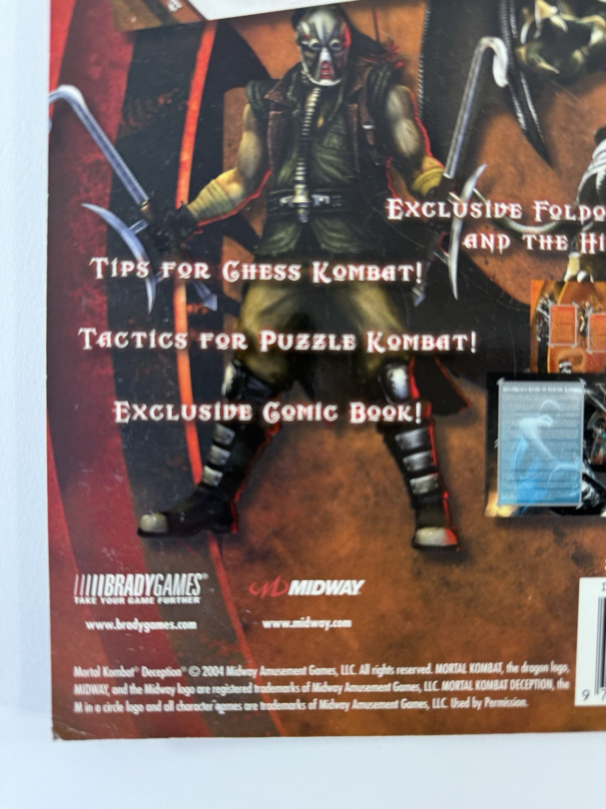 Mortal Kombat Deception Strategy Guide (Paperback, 2004) with Poster Brady Games