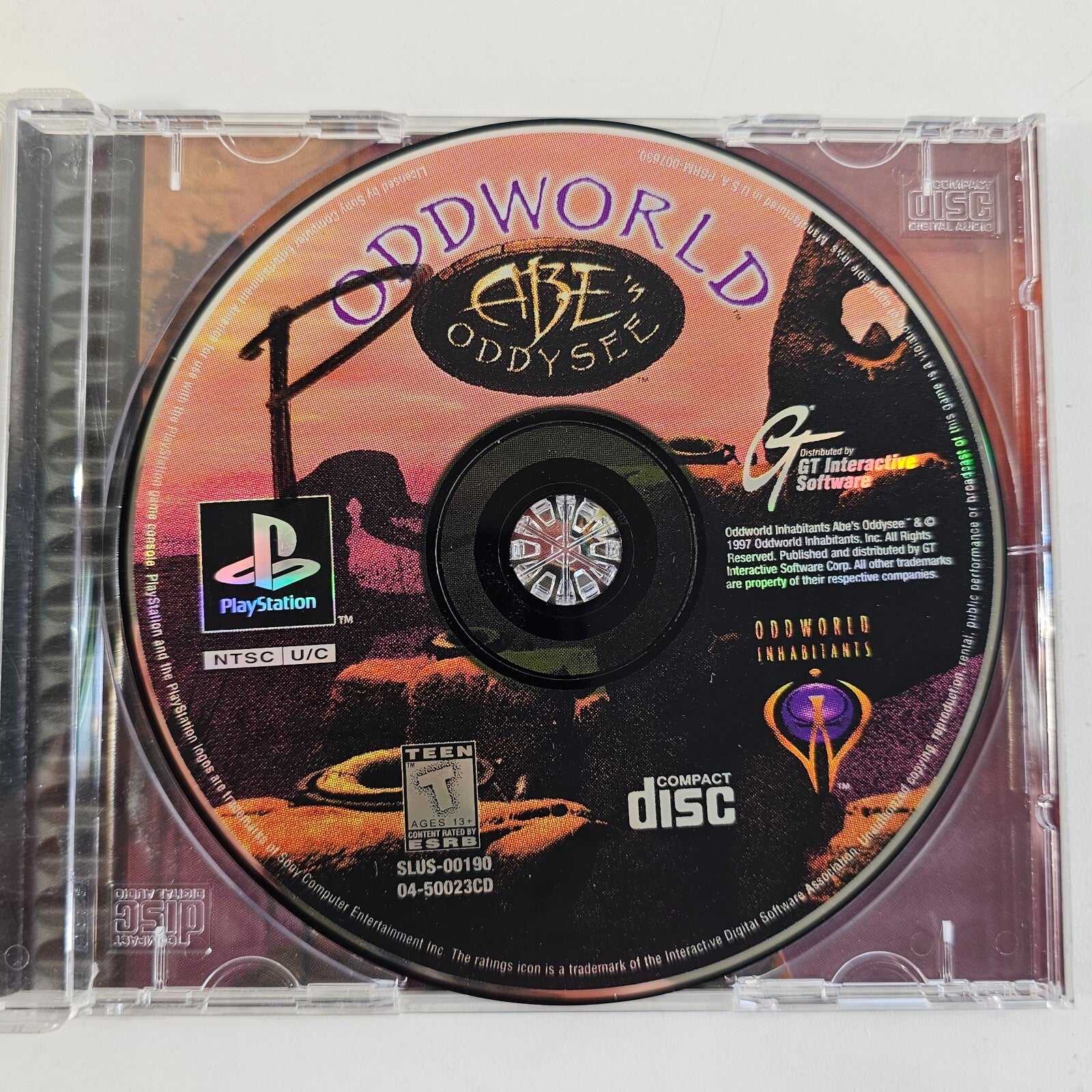 Oddworld: Abe's Oddysee (Sony PlayStation, 1997) Game Case Manual Registration
