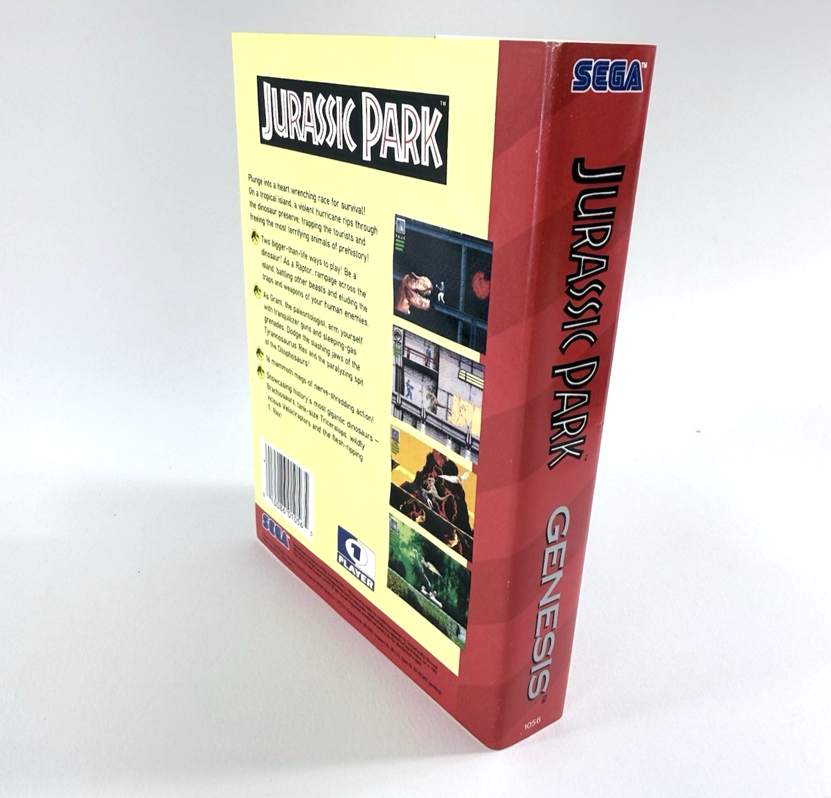 Jurassic Park (Sega Genesis, 1993) Original Case and Manual Only - No Game