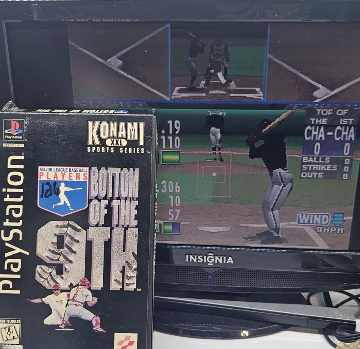 Bottom of the 9th [Long Box] (PlayStation 1, 1996) Game Case Manual - Tested