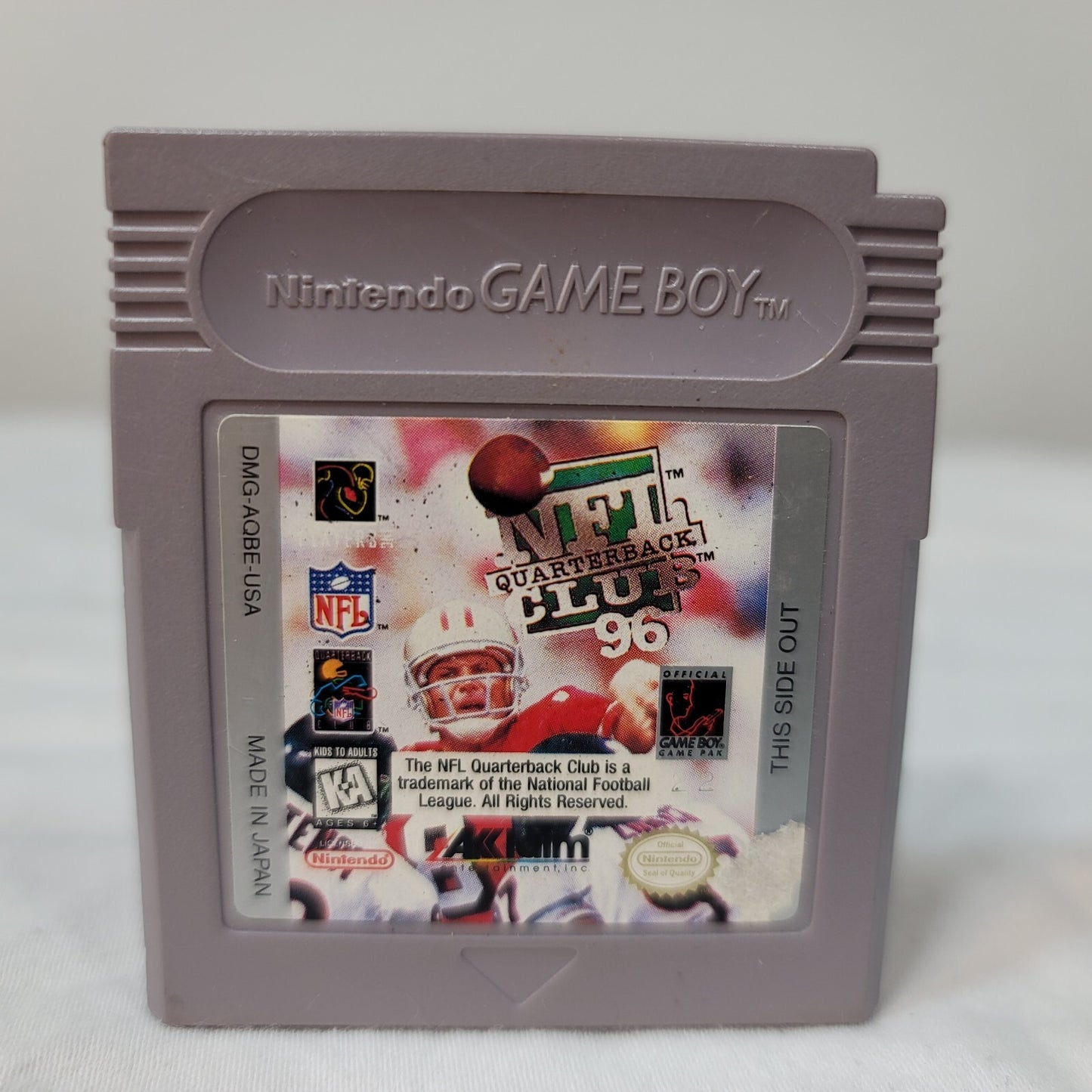 NFL Quarterback Club 96 (Nintendo Gameboy, 1995) Game Only