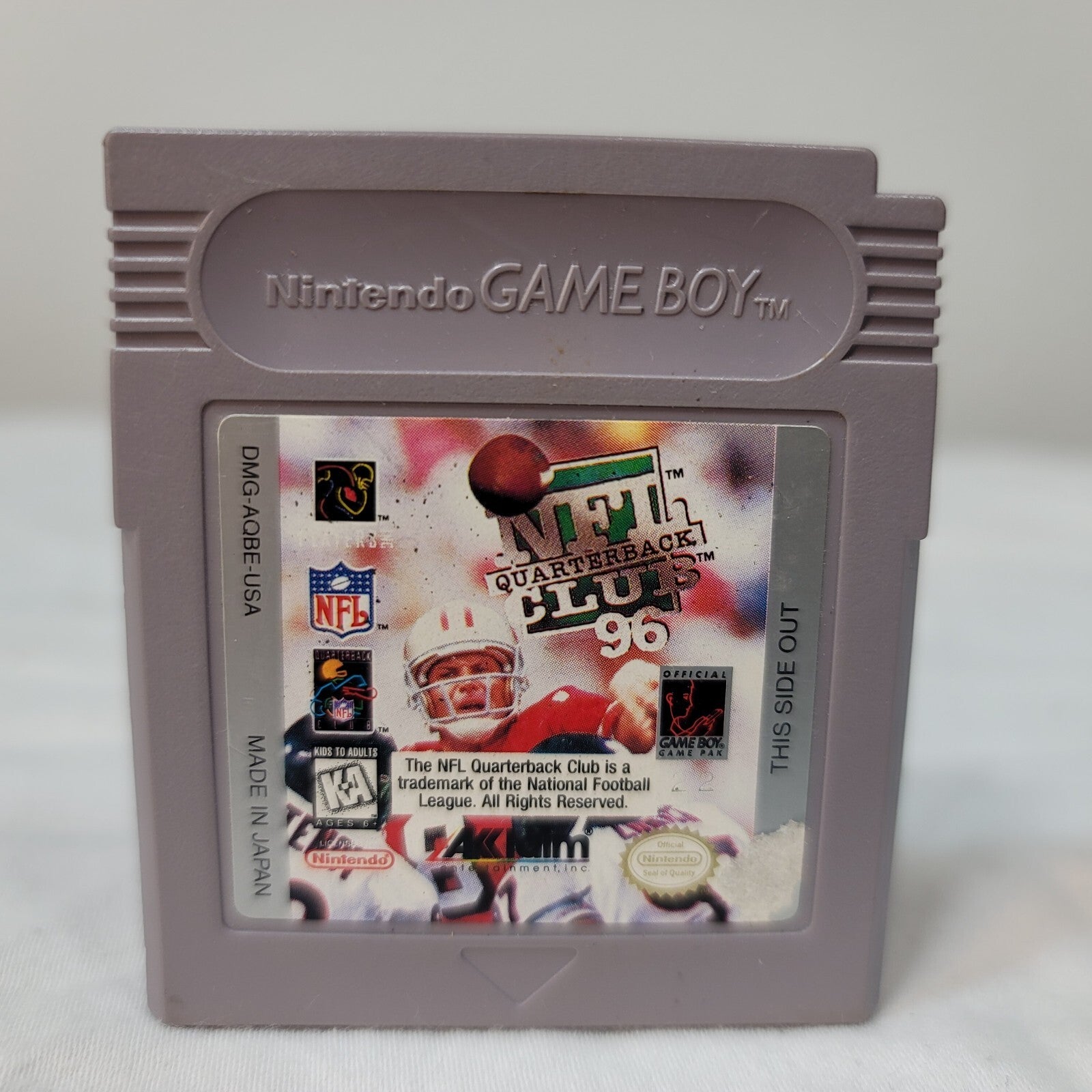 NFL Quarterback Club 96 (Nintendo Gameboy, 1995) Game Only