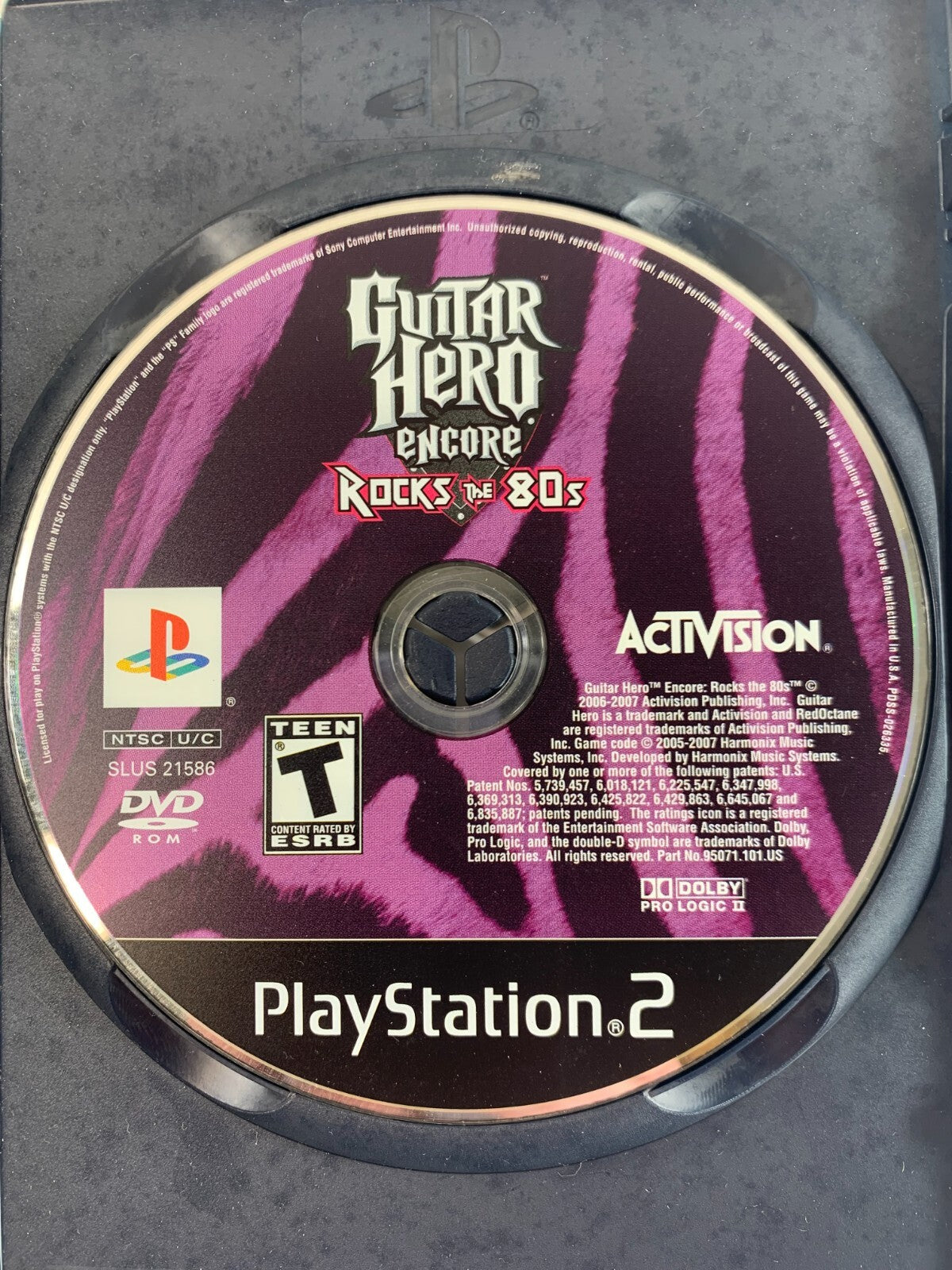 Guitar Hero Encore Rocks the 80s (PlayStation 2, 2007) Case Game Manual Poster