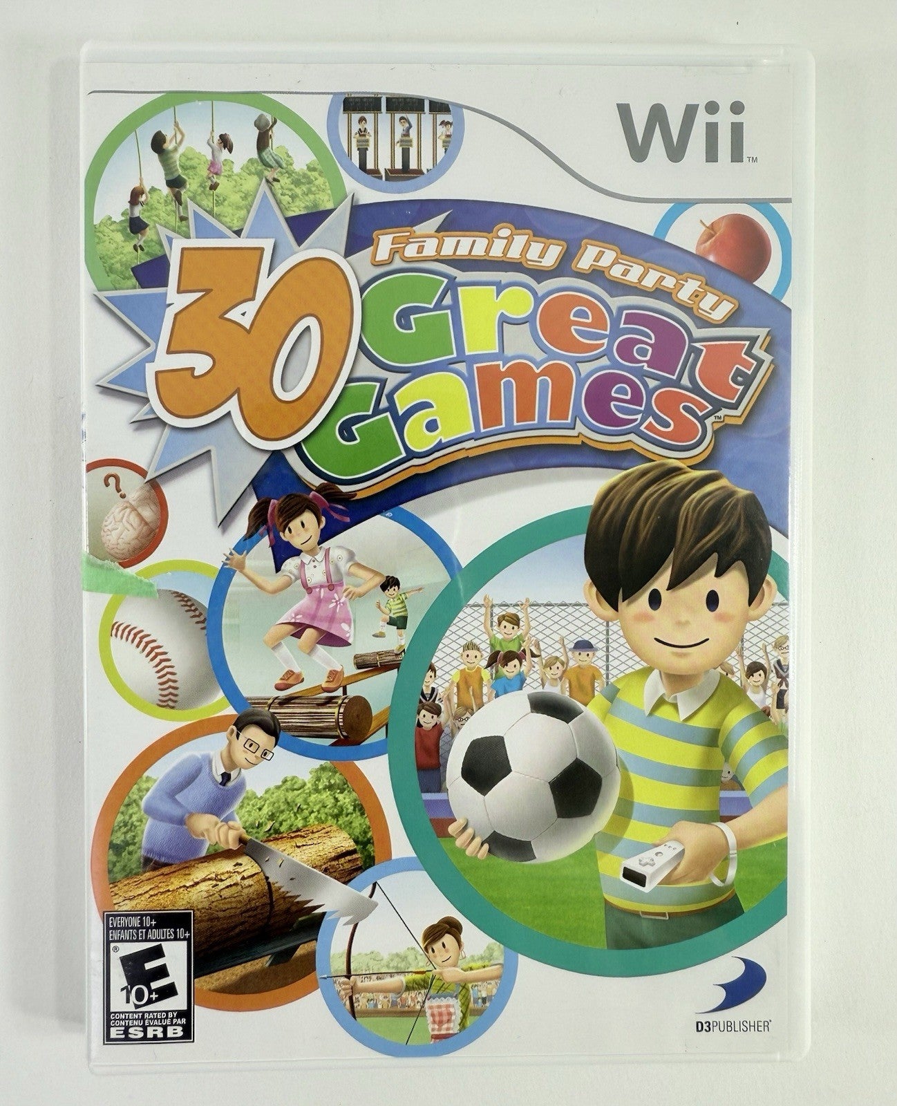 Family Party: 30 Great Games Outdoor Fun (Nintendo Wii, 2009) Game Case Manual
