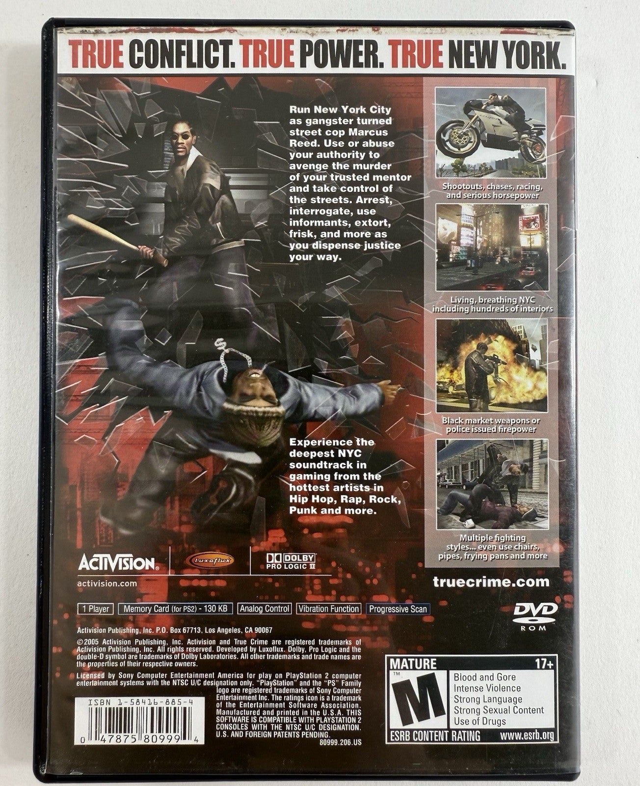 True Crime: New York City (Sony PlayStation 2, 2005) Game Case Manual - Tested