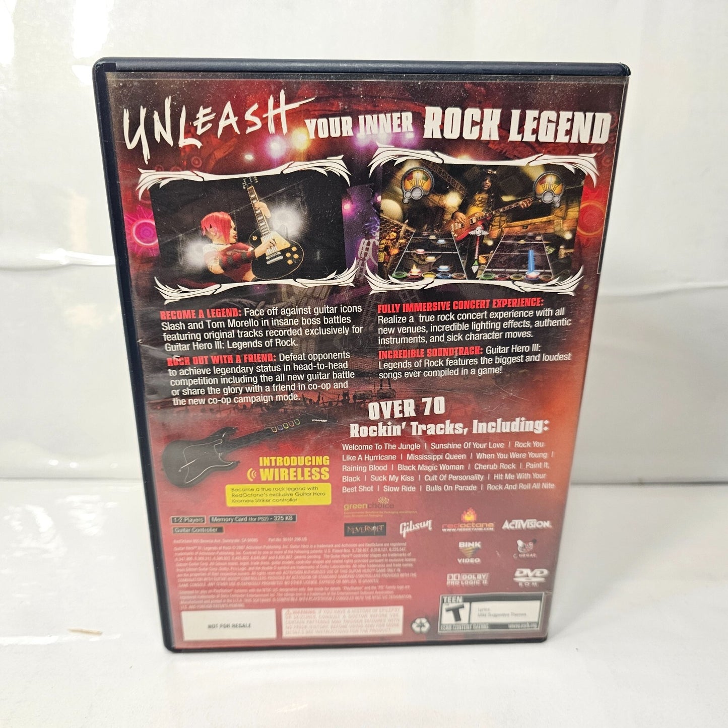 Guitar Hero 3 III Legends of Rock (Sony PlayStation 2, 2007) Game Case Manual