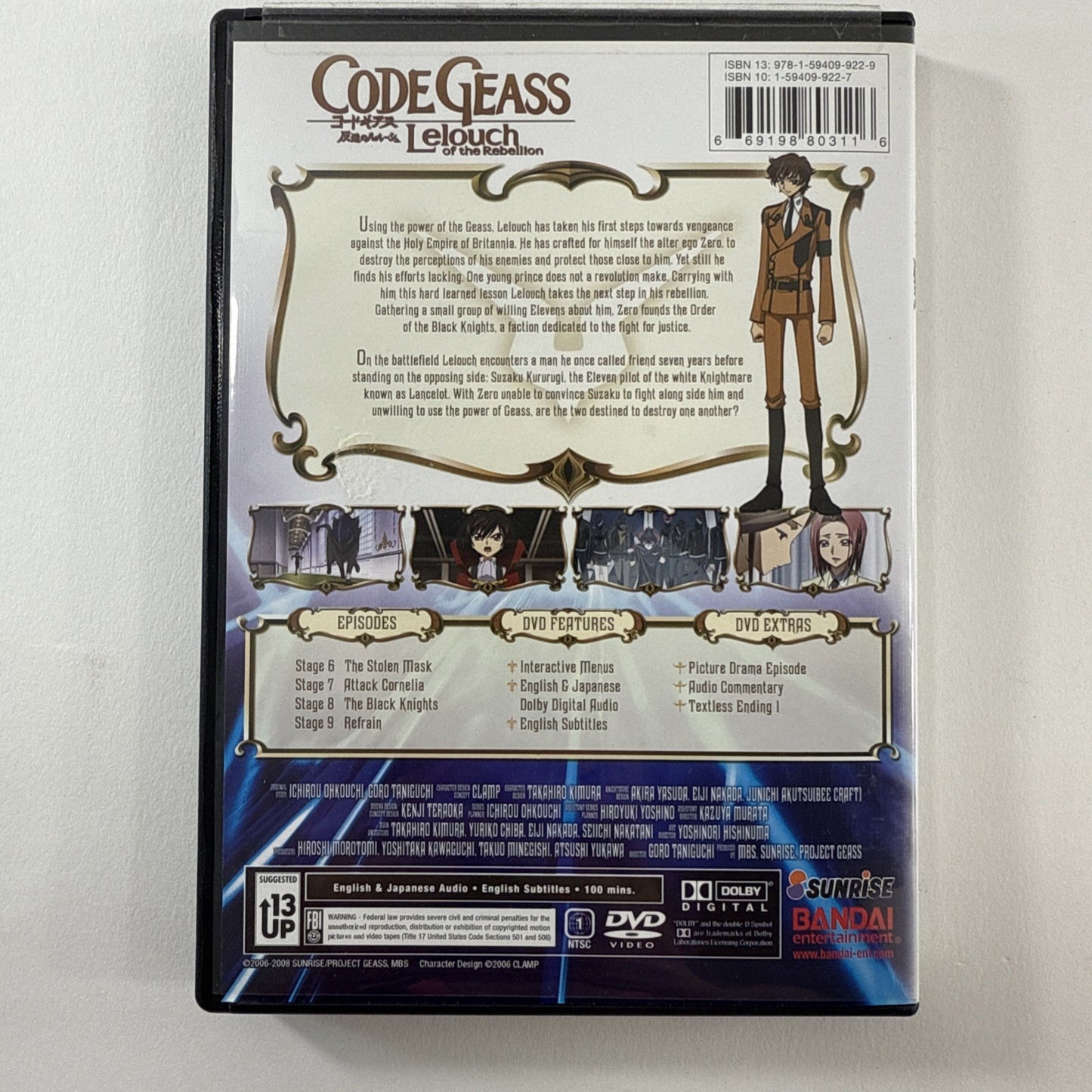 Code Geass: Lelouch of the Rebellion - Part 1 (DVD, 2008, 2-Disc Set) - Tested