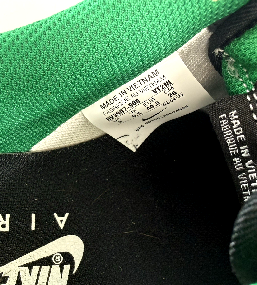Nike Air Force 1 Low By You Custom DV3907-900 Green/Black US Women's 9 Shoes