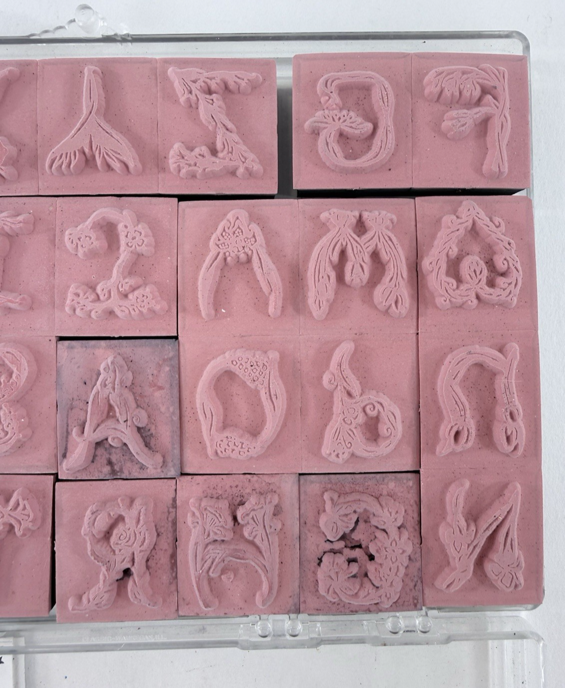 Inkadinkadoo Flower Alphabet Set Rubber Stamps