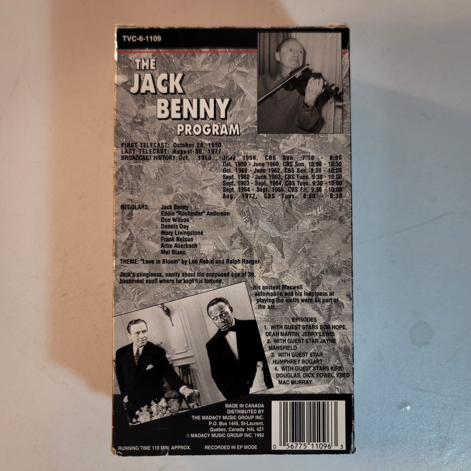 The Jack Benny Program VHS Collector's Choice (4 Episodes/2 Tapes)