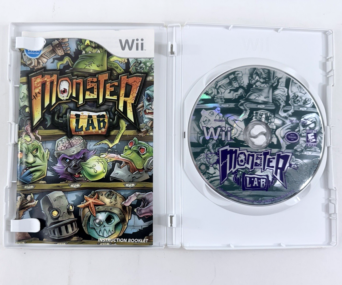Monster Lab (Nintendo Wii, 2008) Game Case Manual - Tested and Working