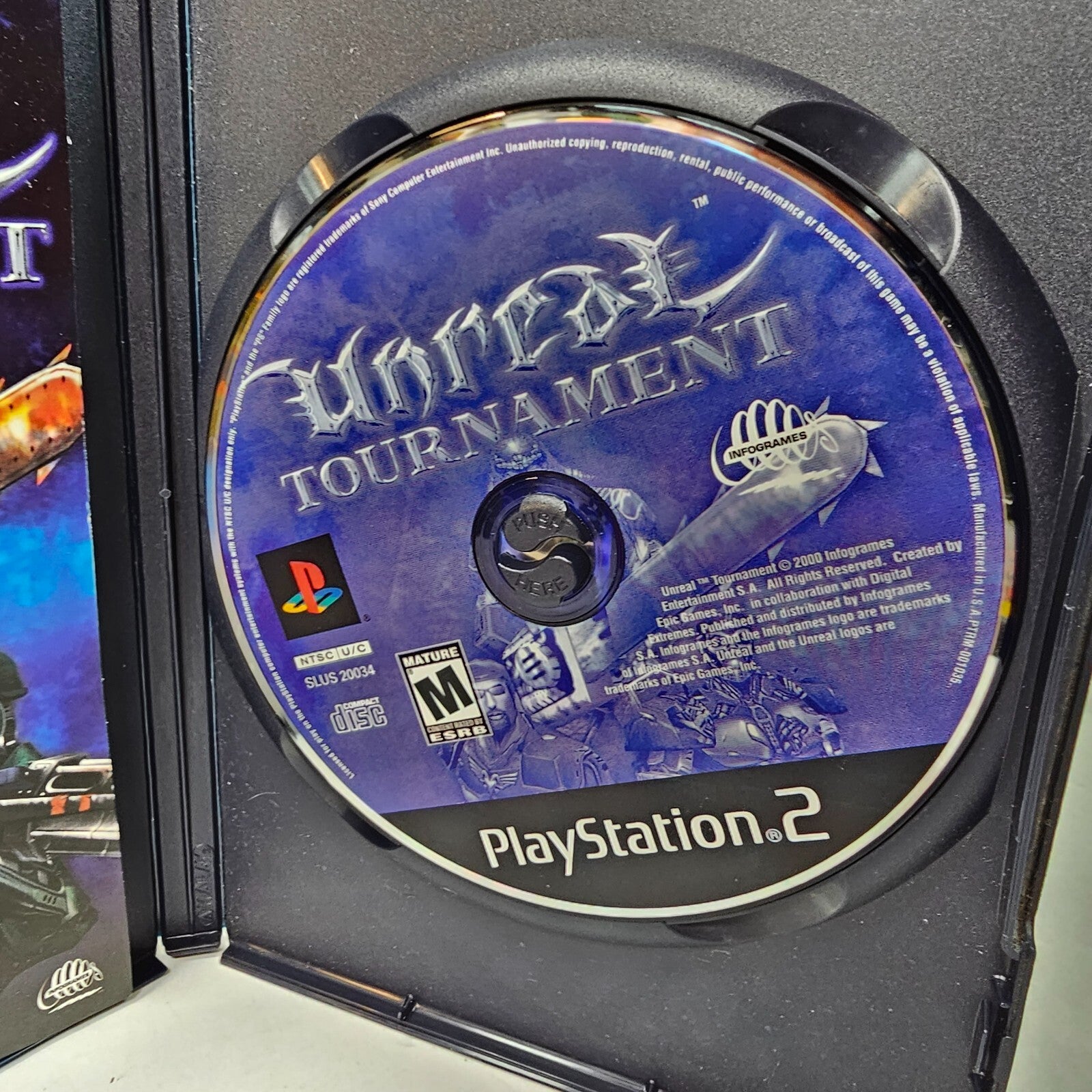 Unreal Tournament (Sony PlayStation 2, 2000) Game Case Manual