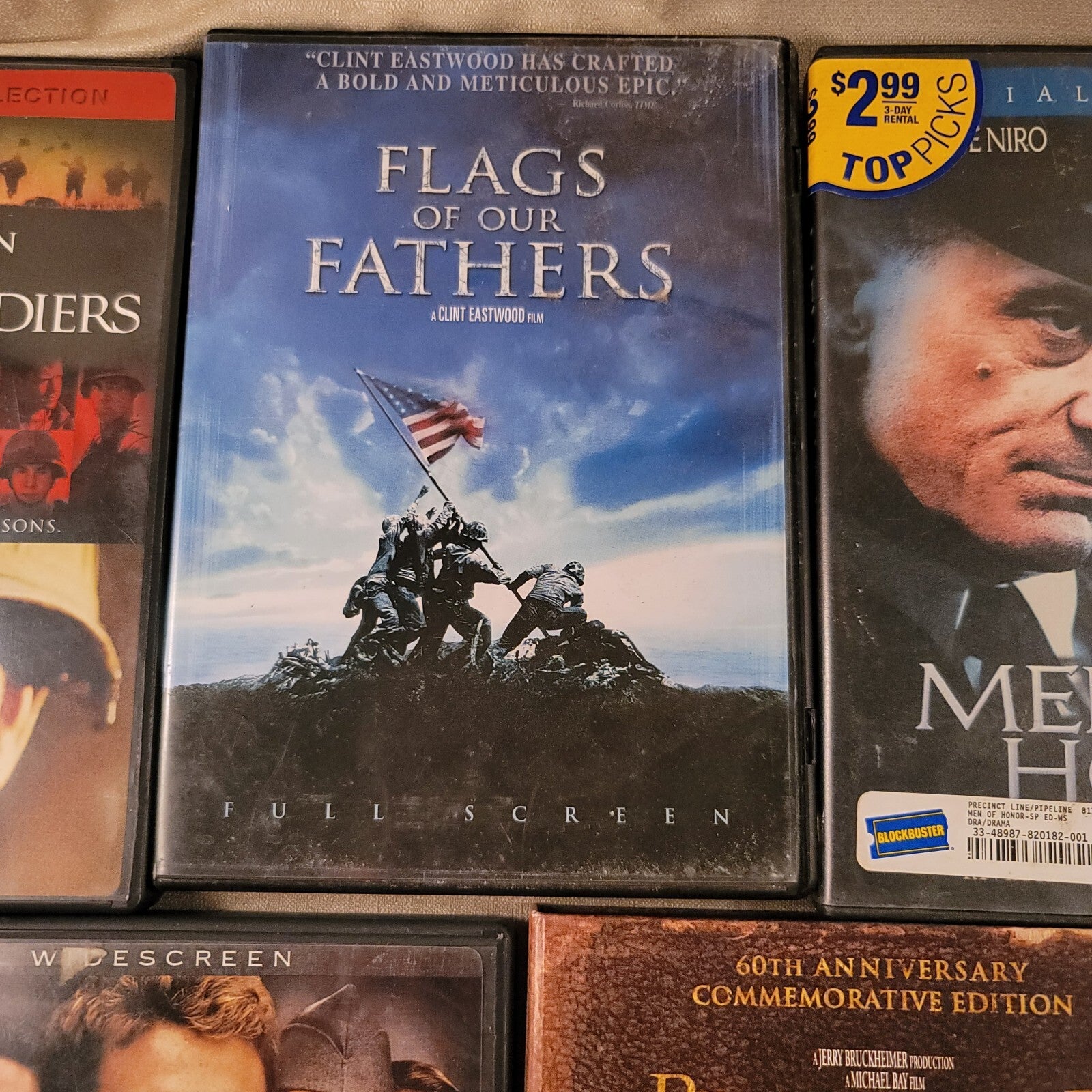 We Were Soldiers (WW2 DVD bundle) Flyboys, Pearl Harbor, Men of Honor, Flags of