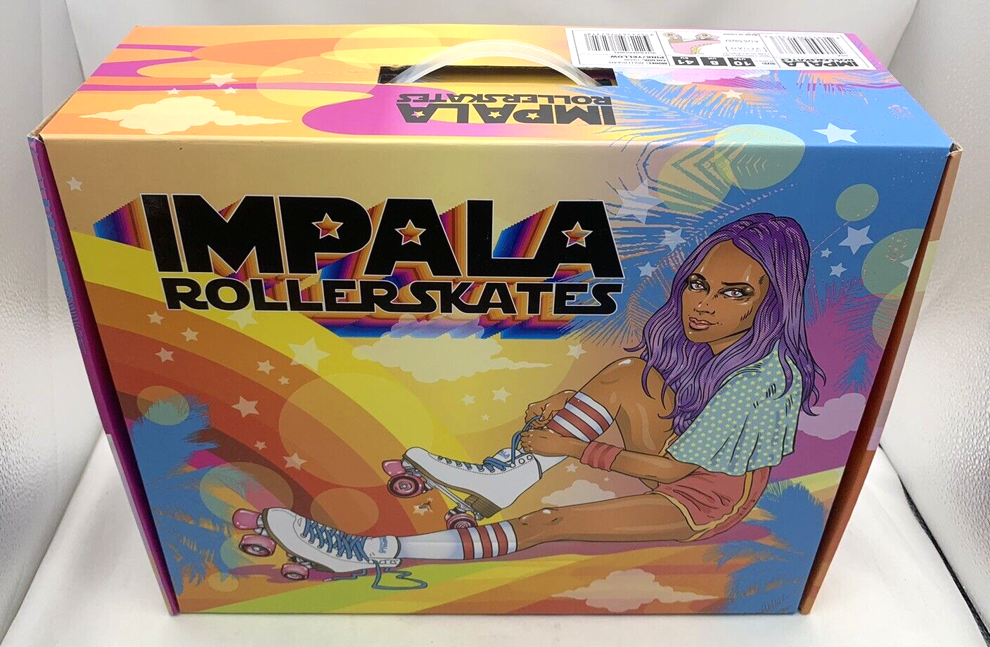 Impala Rollerskates Size 10 A126-58817 Pink/Yellow Vegan Quad Skates - New