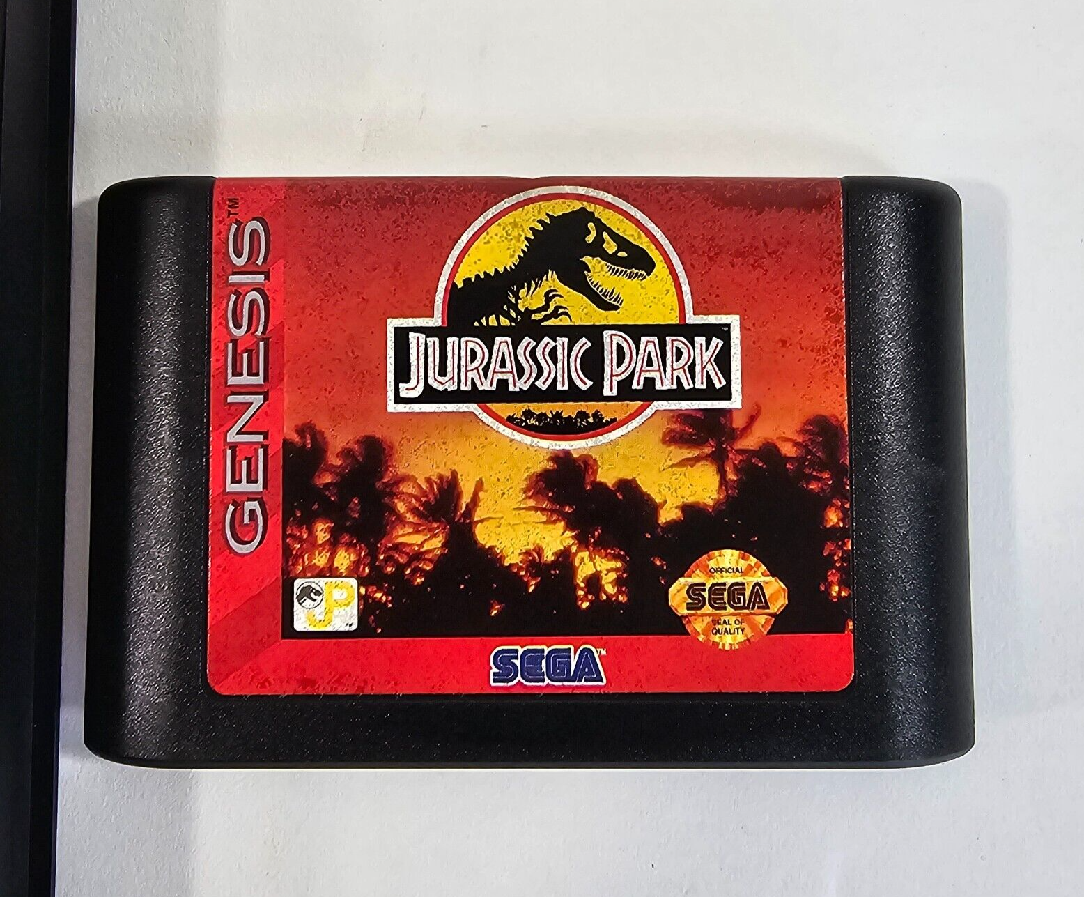 Jurassic Park (Sega Genesis, 1993) Game and Case with Hangtab - Tested