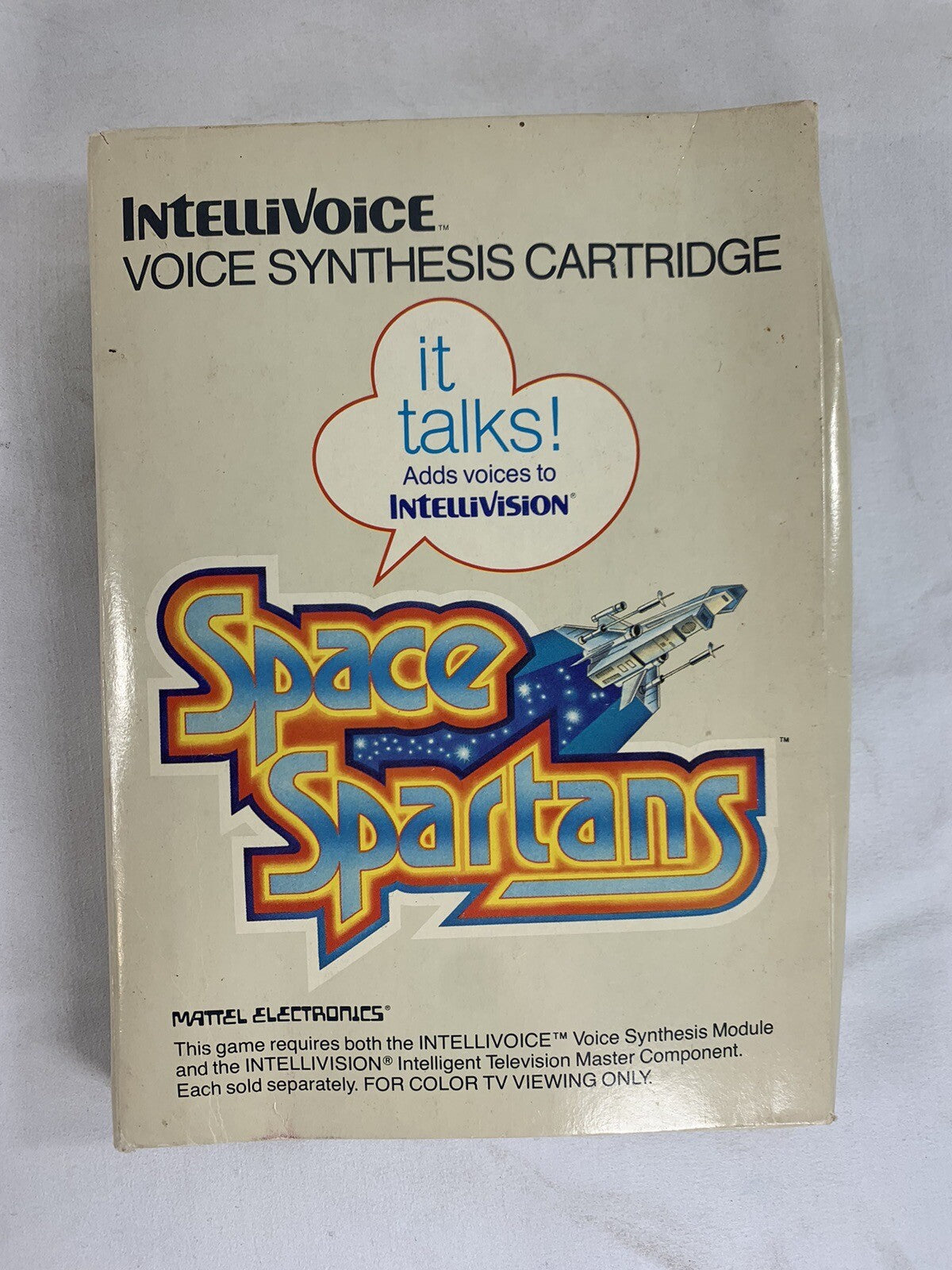 Space Spartans (Intellivision, 1982) Game Box Manual Overlays Complete