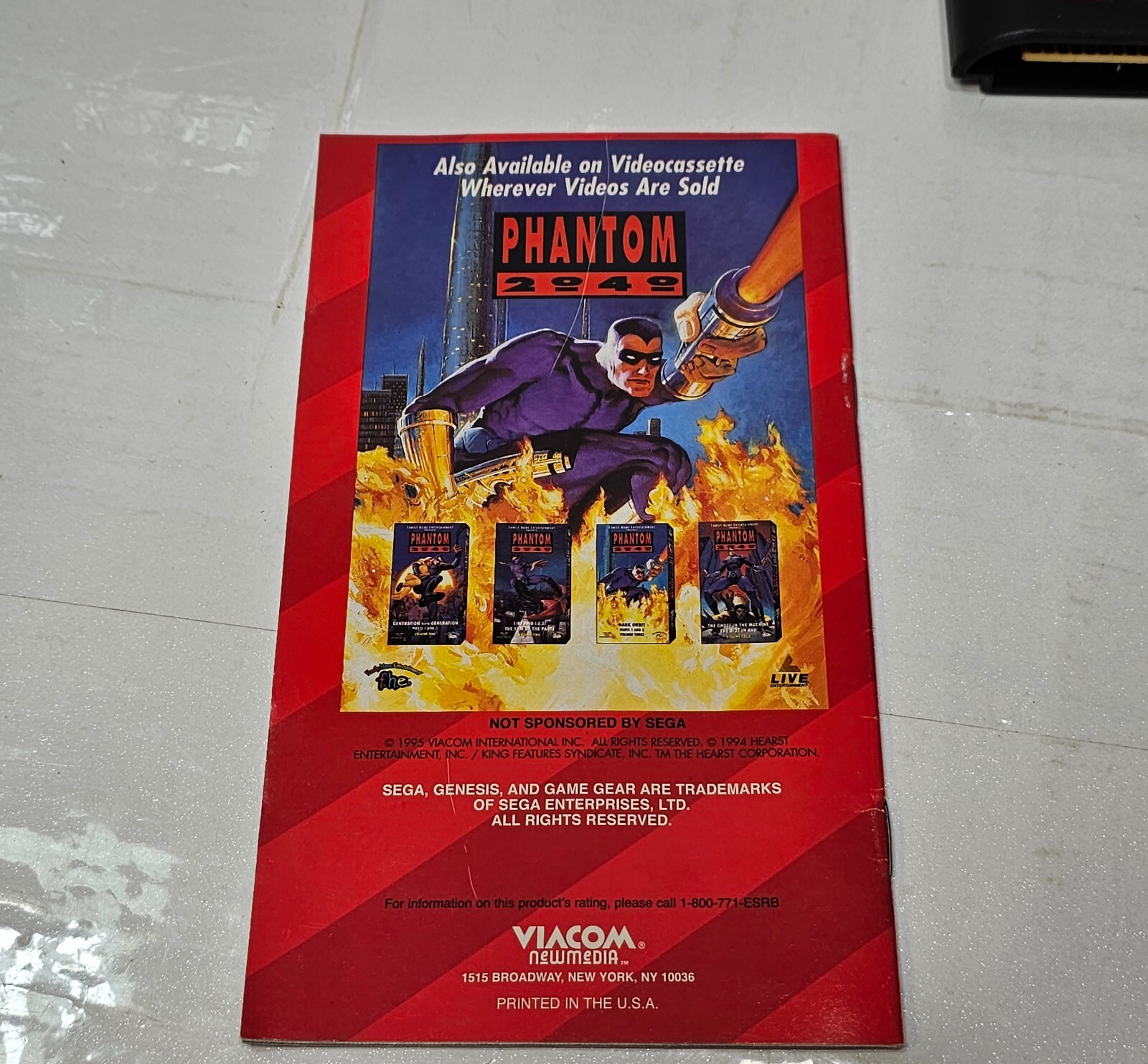 Phantom 2040 (Sega Genesis, 1995) Game, Box, Manual - Tested and Working