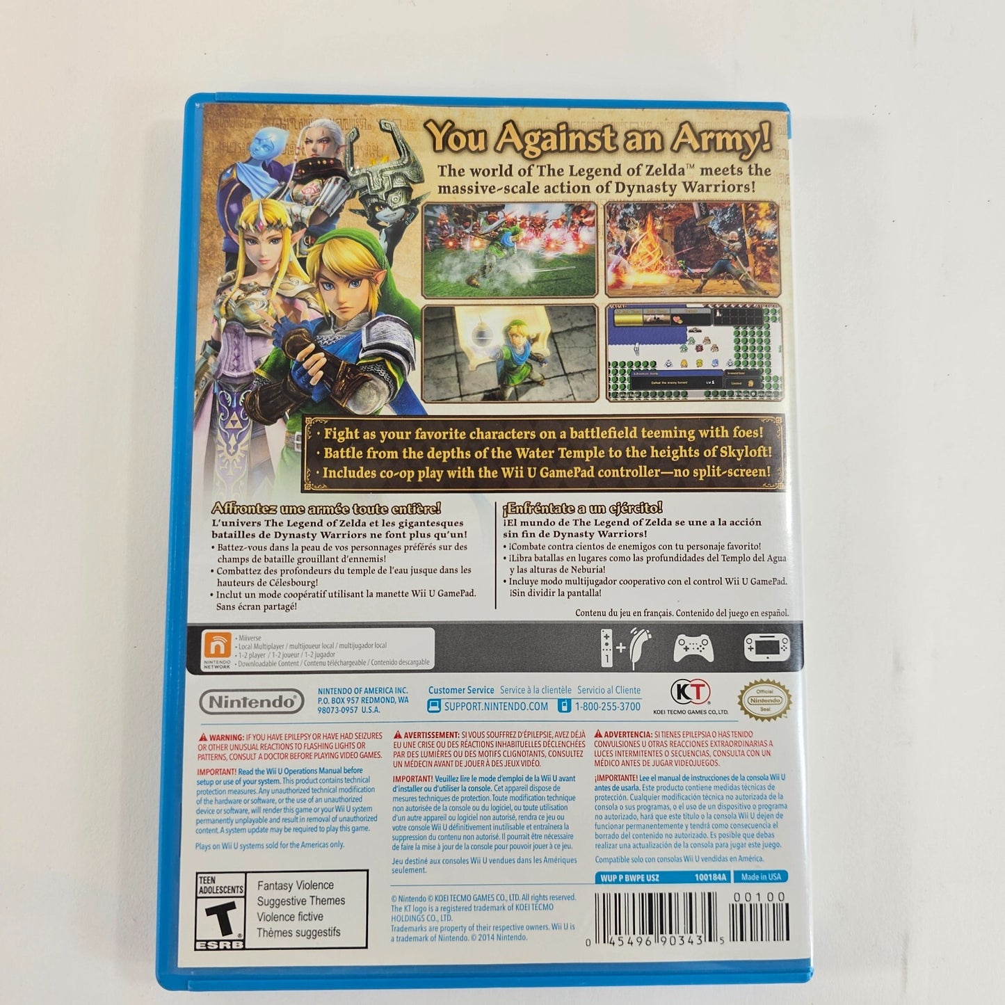 Hyrule Warriors (Nintendo Wii U, 2014) Game Case Manual - Tested and Working