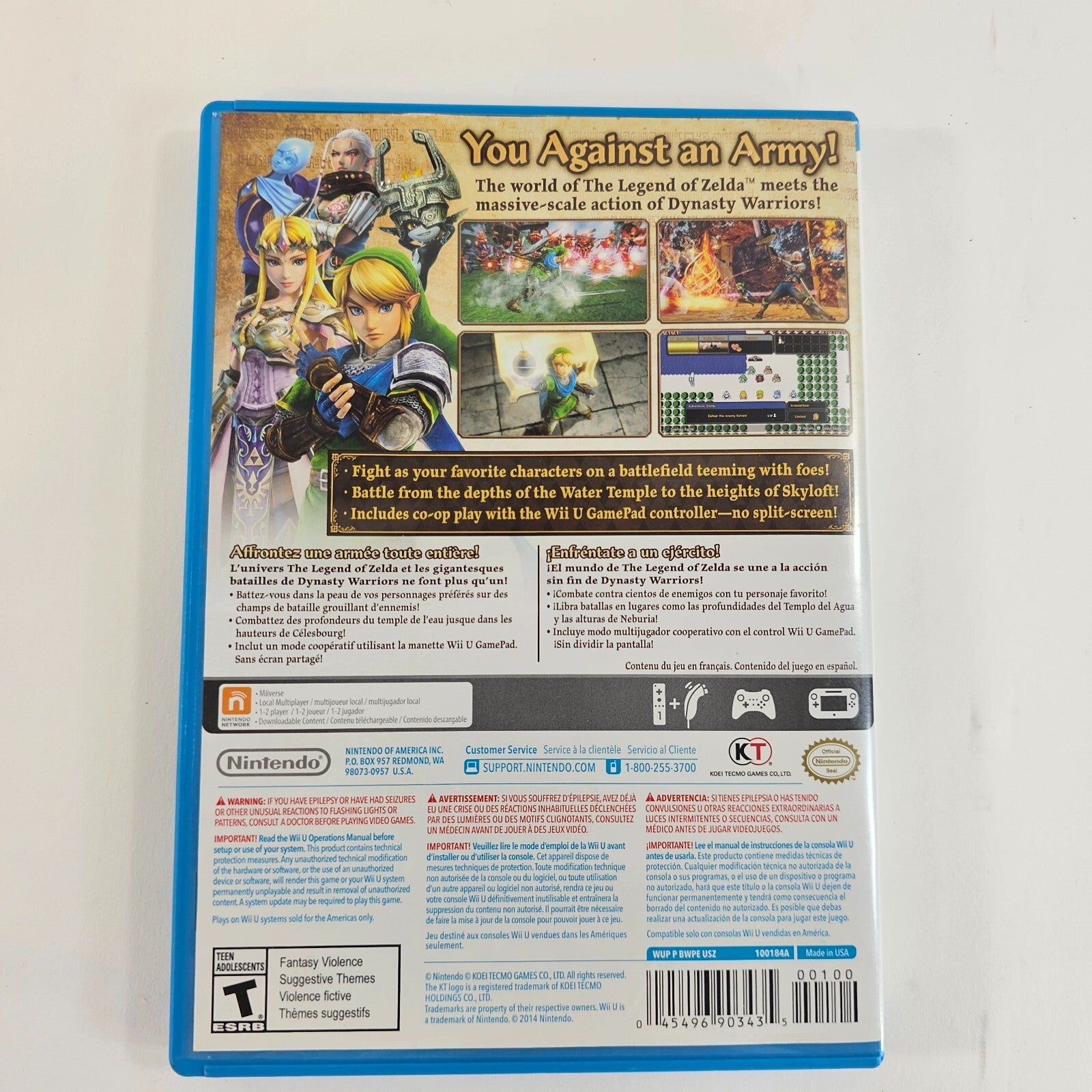 Hyrule Warriors (Nintendo Wii U, 2014) Game Case Manual - Tested and Working