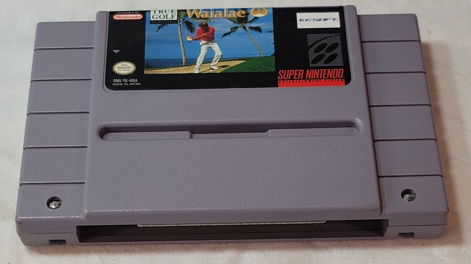True Golf Classics: Waialae Country Club (Super Nintendo, 1991) Game Cartridge