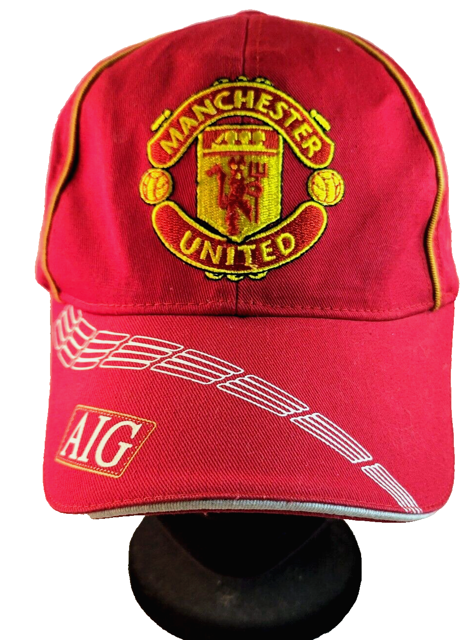 Prima Pripure Manchester United AIG Red/Gold Embroidered Adjustable Hat