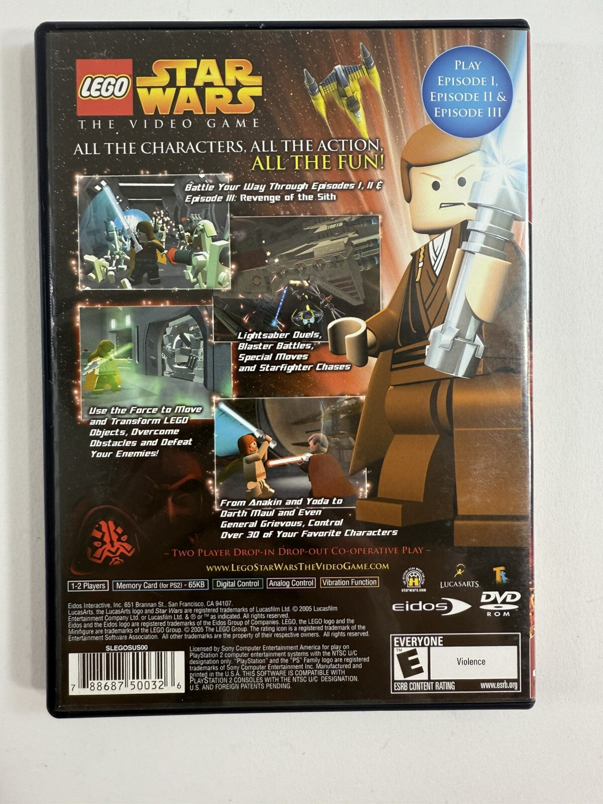 LEGO Star Wars: The Video Game (PlayStation 2, 2005) Game Case Manual - Tested
