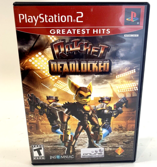 Ratchet: Deadlocked (Sony PlayStation 2, 2005) Game Case Manual - Tested