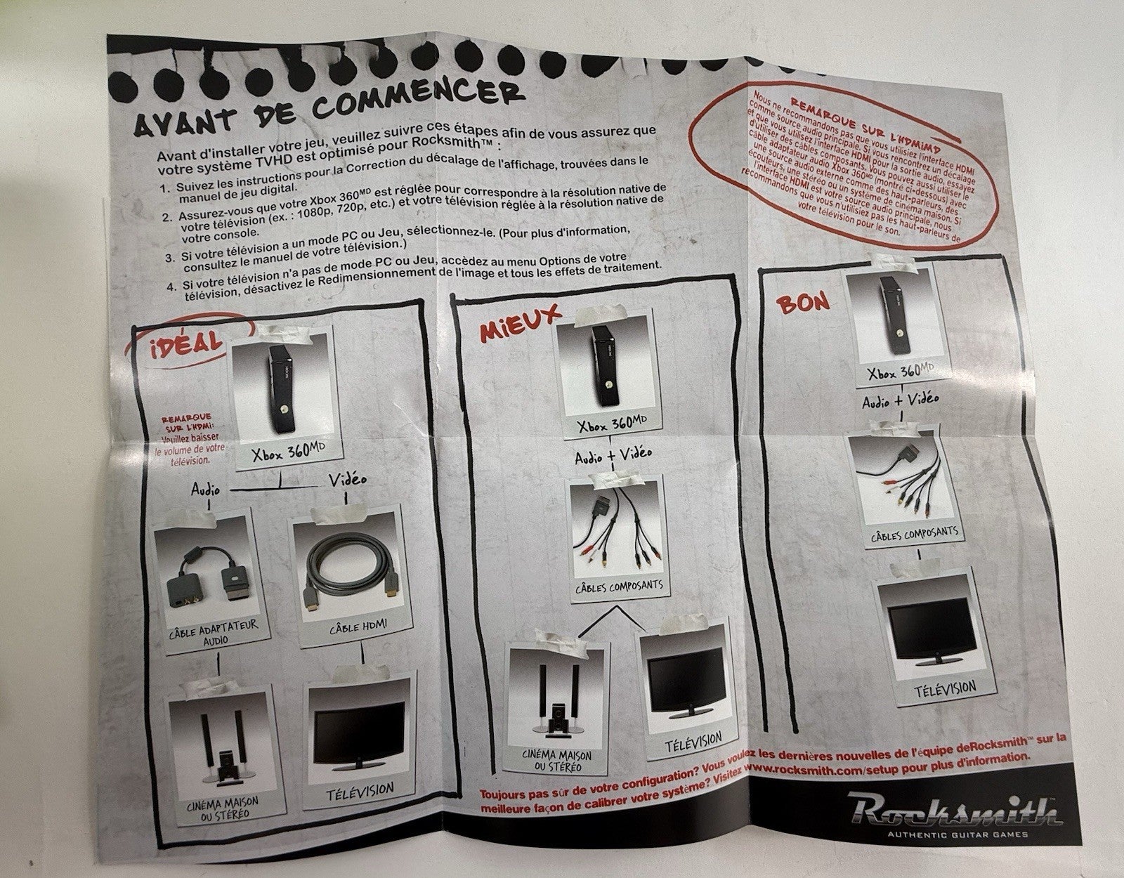 Rocksmith (Microsoft Xbox 360, 2011) Game Case Manual Insert - Tested