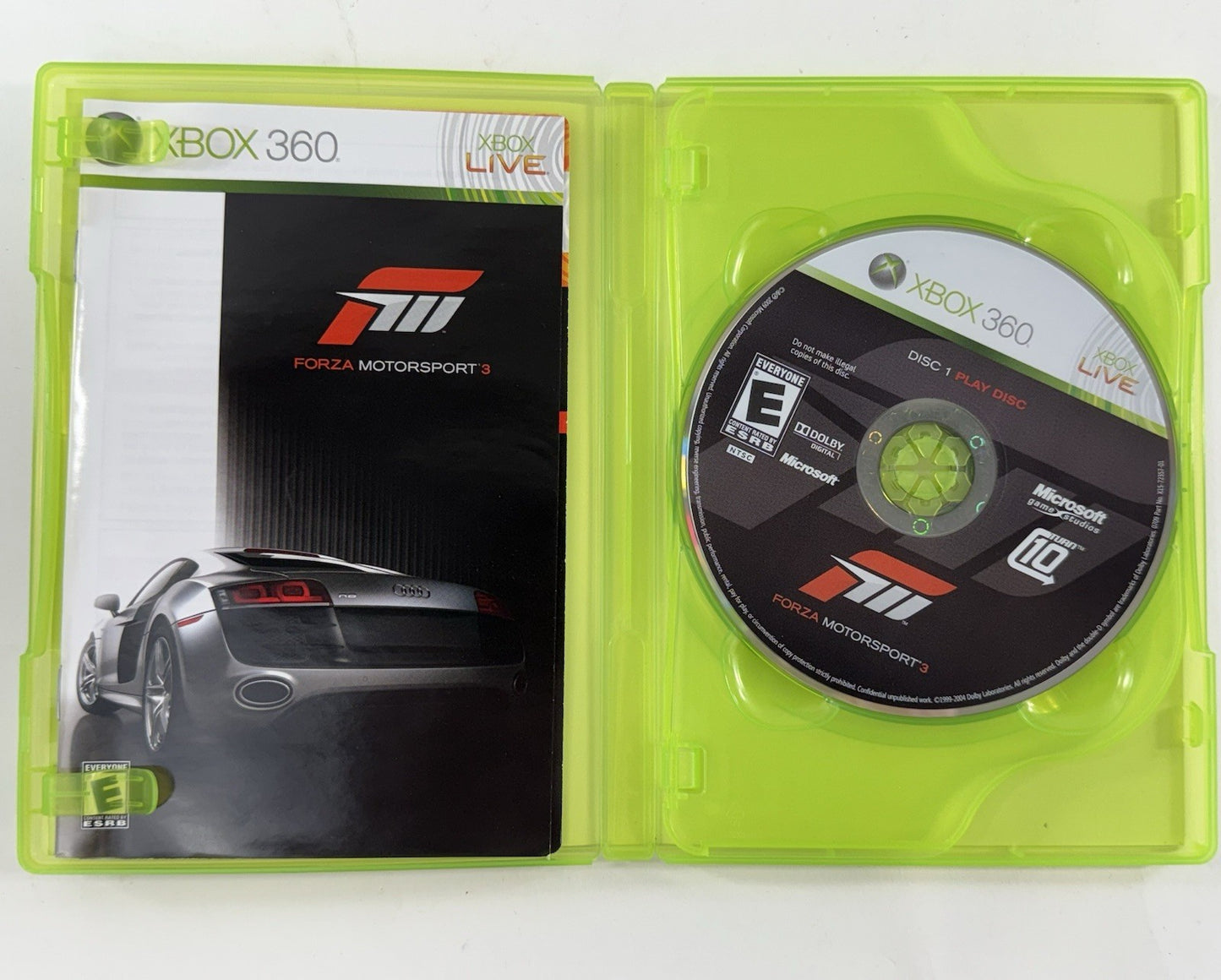 Forza Motorsport 3 (Microsoft Xbox 360, 2009) Game Case Manual Insert - Tested