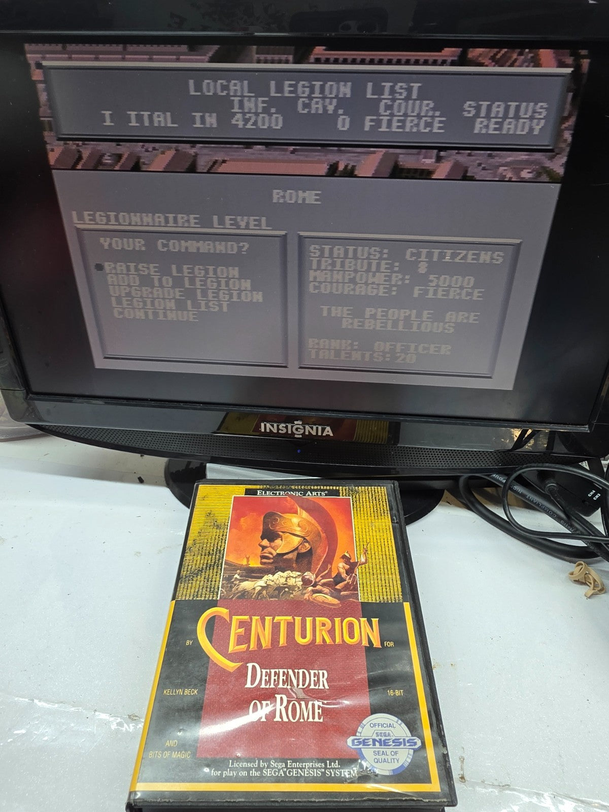 Centurion: Defender of Rome (Sega Genesis, 1991) Game and Case - Tested