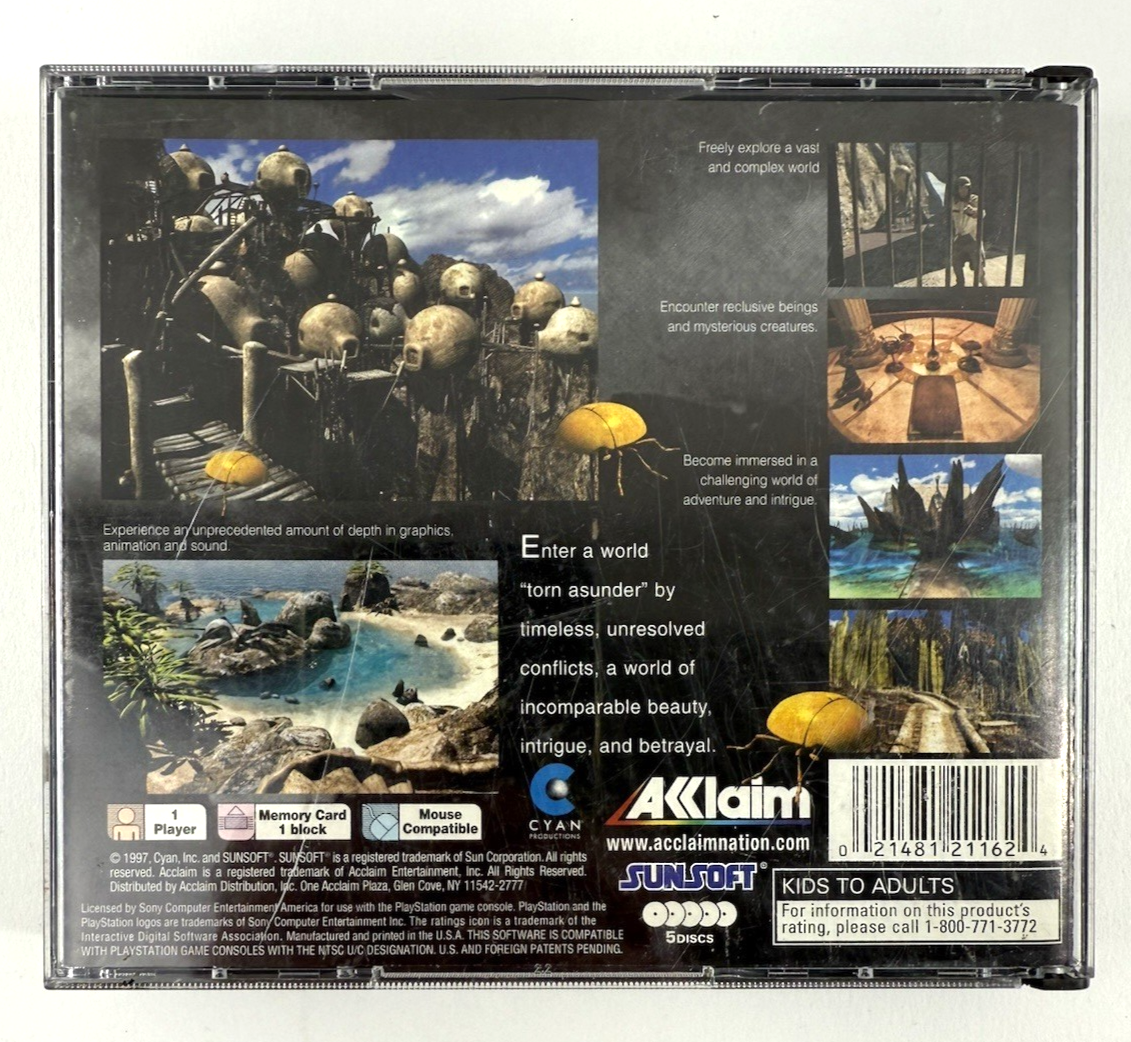 Riven: The Sequel to Myst (PlayStation, 1997) Discs, Case, Manual, Reg. - Tested