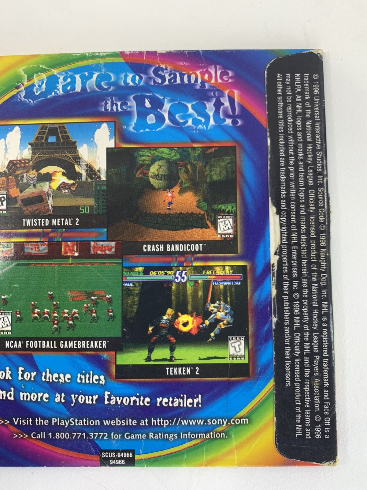 PlayStation Interactive Sampler Vol. 3 (Sony PlayStation 1, 1996) Disc & Sleeve