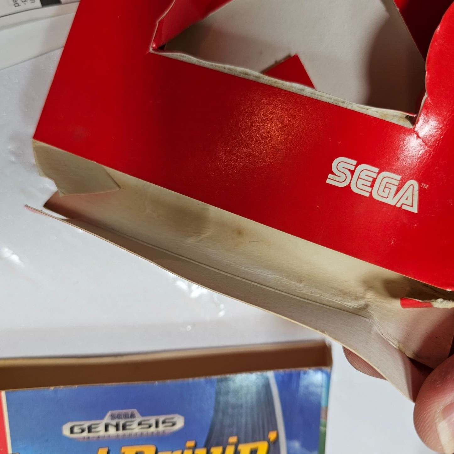 Hard Drivin' (Sega Genesis, 1991) - Game Case Manual Registration Card - Tested