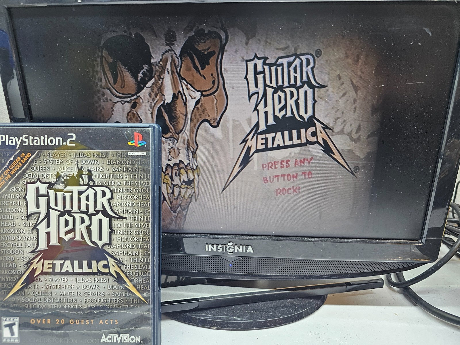 Guitar Hero: Metallica (Sony PlayStation 2, 2009) Game, Case, Manual - Tested