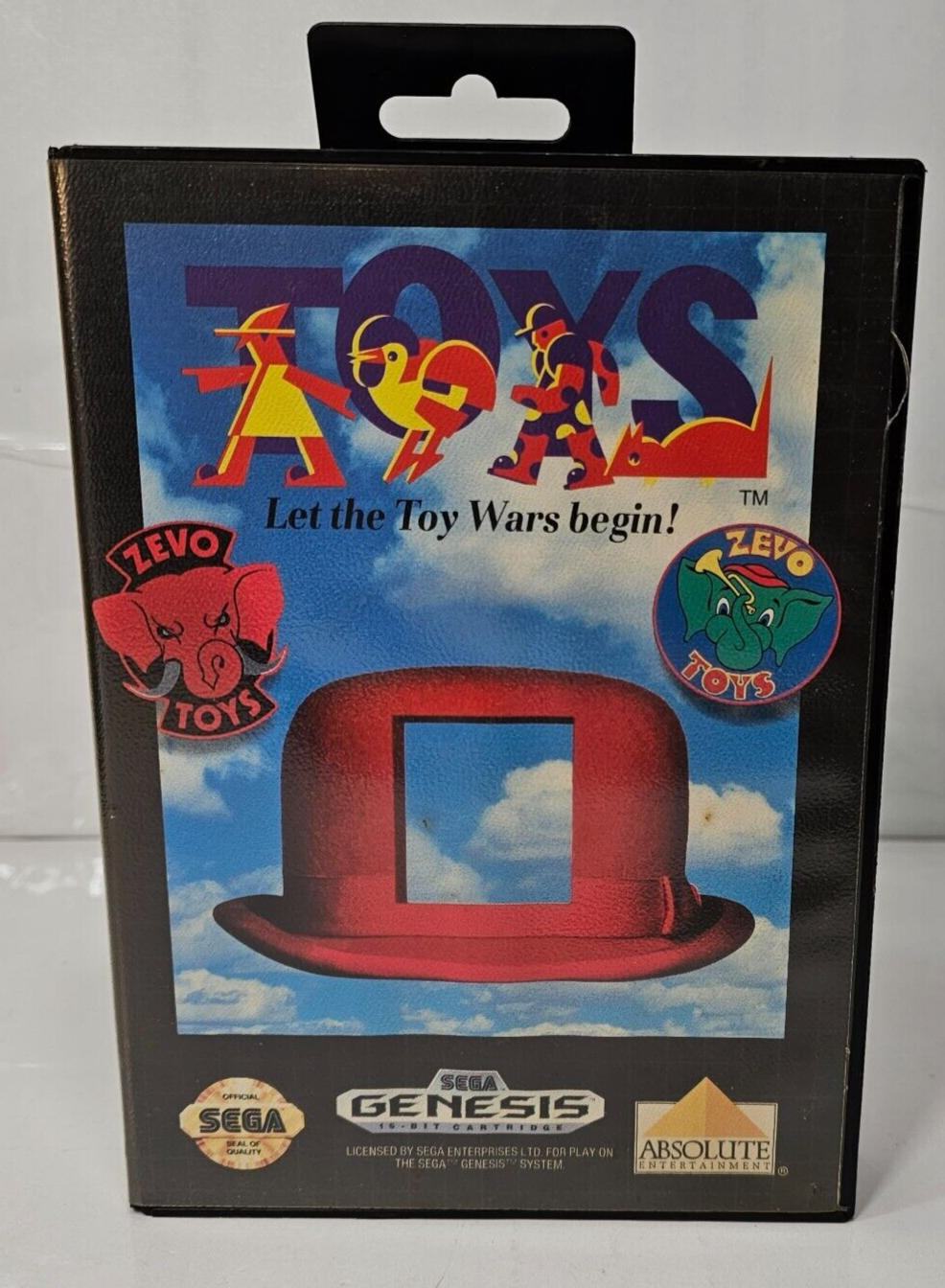 Toys: Let the Toy Wars Begin! (Sega Genesis, 1992) Game and Case