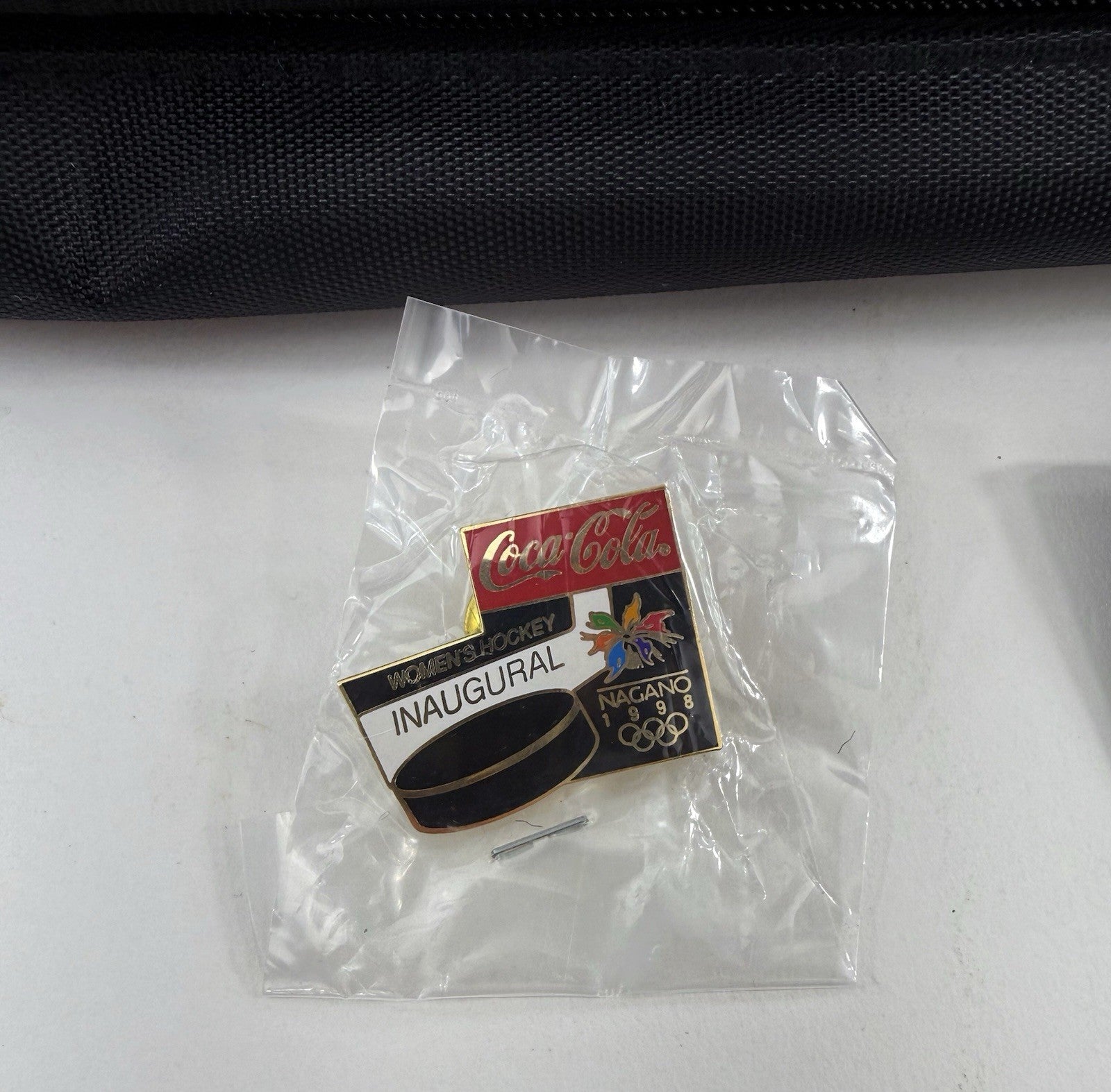 New Nagano 1998 Winter Olympics Official Pin Trading Bag w/Tag + Coca-Cola Pins